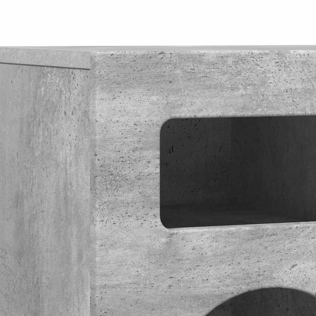 Cabinet TV Gri din beton 80 x 35 x 40 cm Lemn compozit — imaginea 9