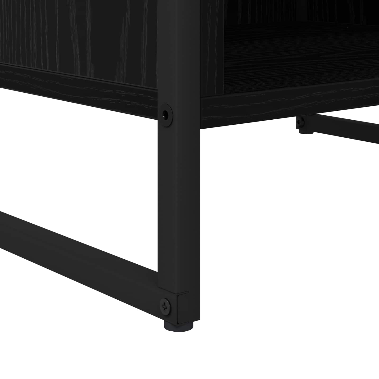 Cabinet TV Stejar Negru 170.5 x 36 x 30.5 cm Lemn compozit — imaginea 9
