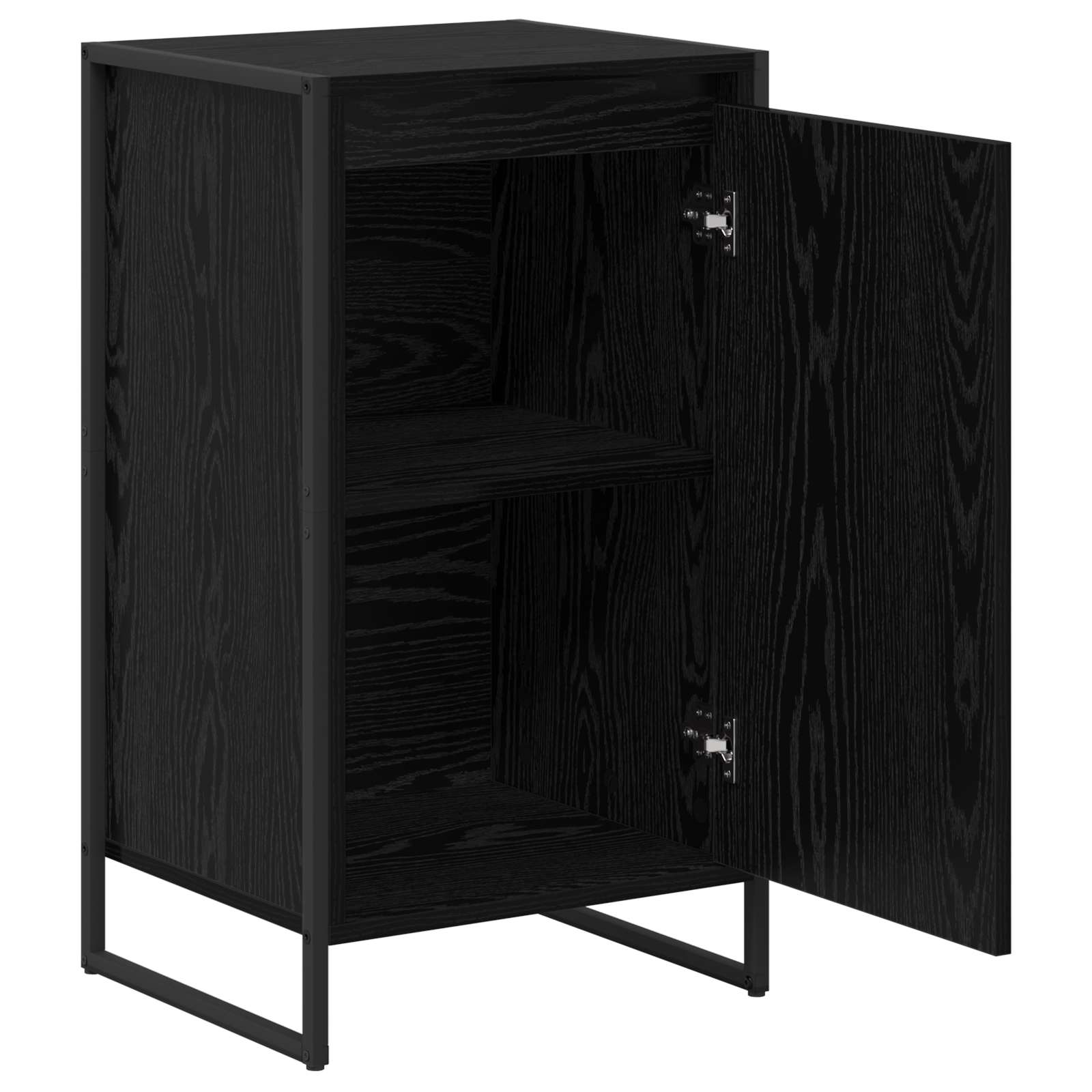 Bufet Stejar Negru 43 x 36 x 75,5 cm Lemn compozit — imaginea 5