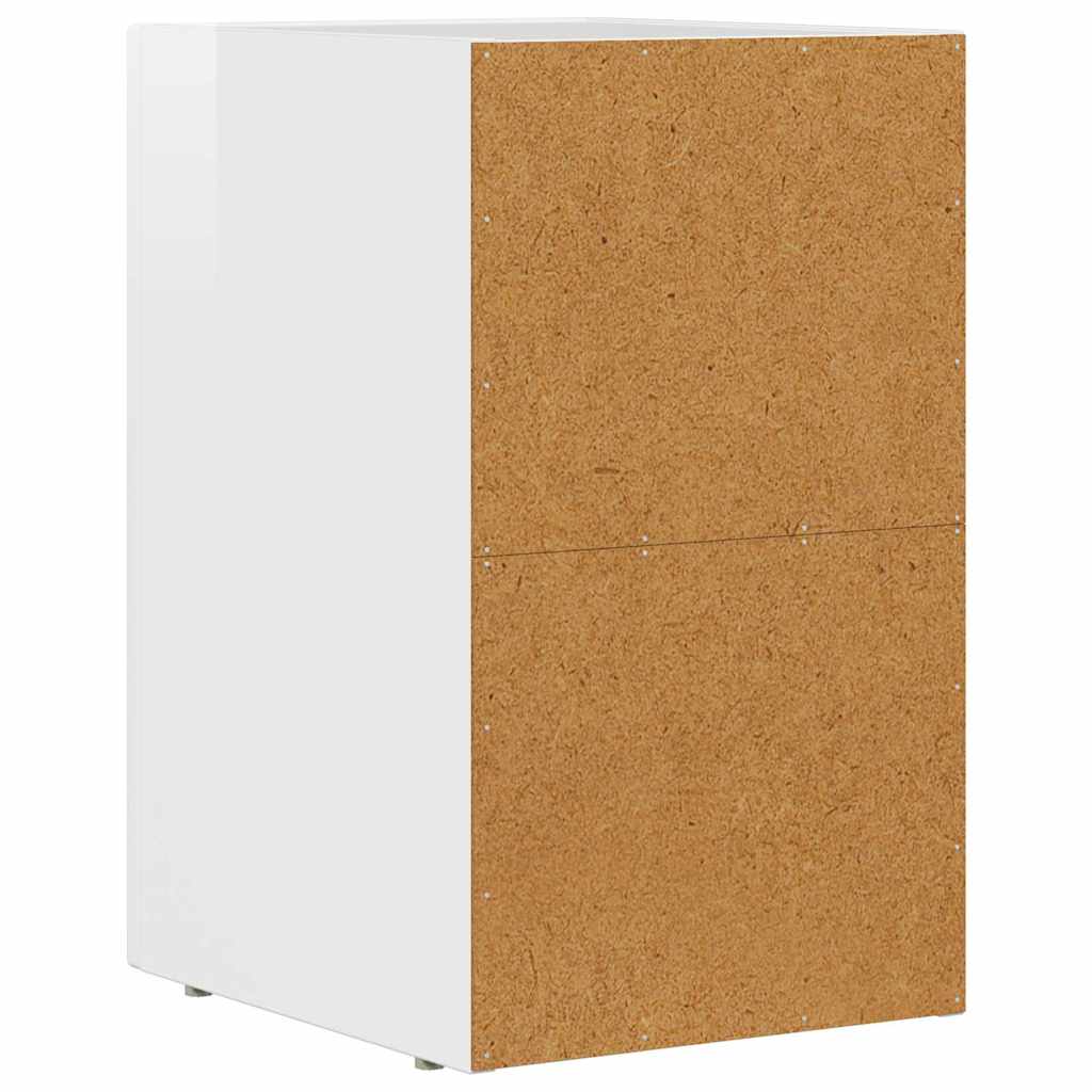 Noptiera 2 pcs Alb lucios 29.5 x 35 x 50 cm Lemn compozit — imaginea 9