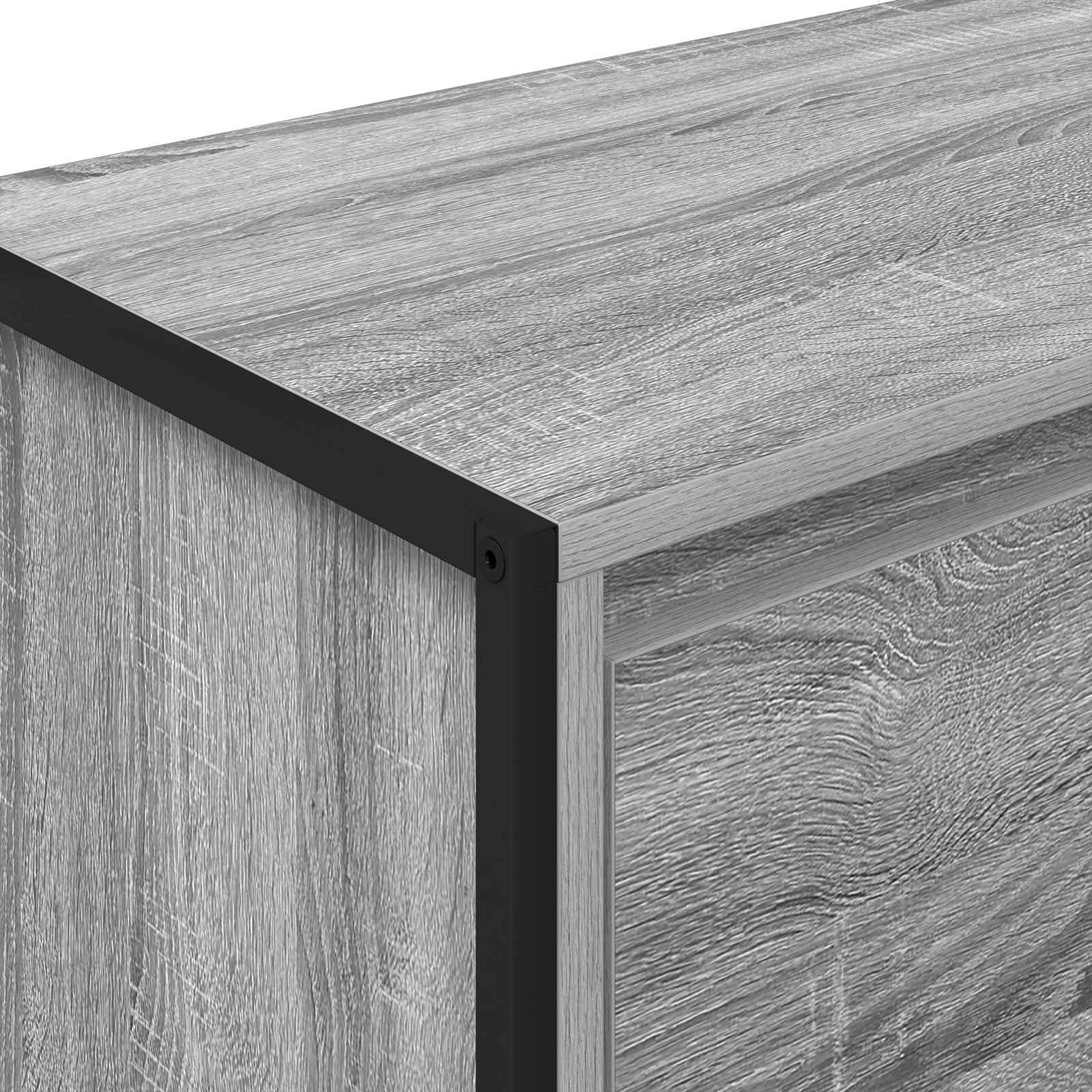 Dulap lateral Gri Sonoma 96,5 x 30 x 75 cm Lemn compozit — imaginea 9
