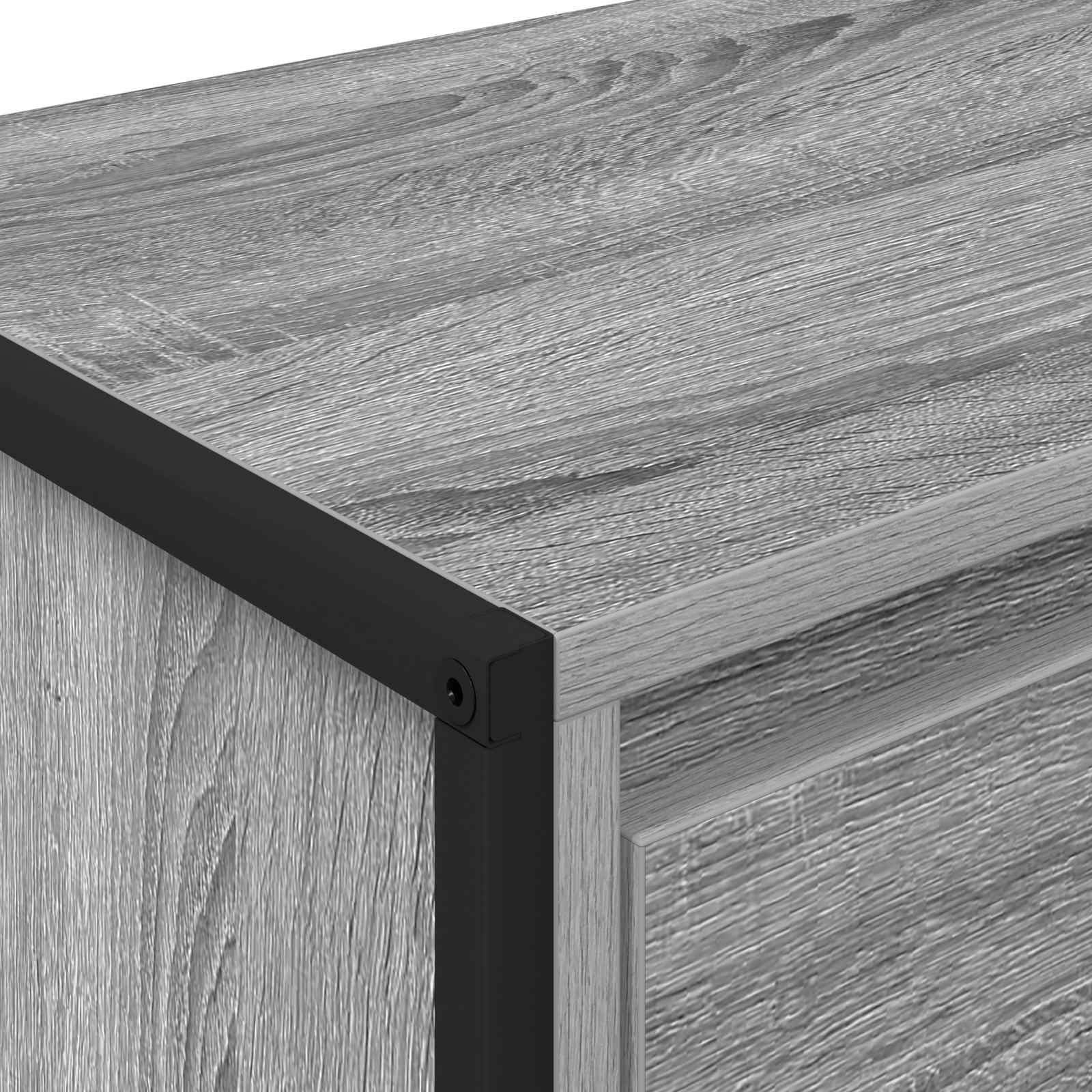 Cabinet TV Gri Sonoma 100 x 36 x 49,5 cm Lemn compozit — imaginea 9
