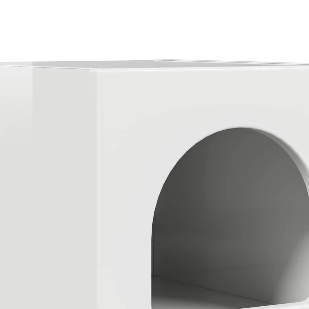 Noptiera 2 pcs Alb lucios 29.5 x 35 x 50 cm Lemn compozit — imaginea 10