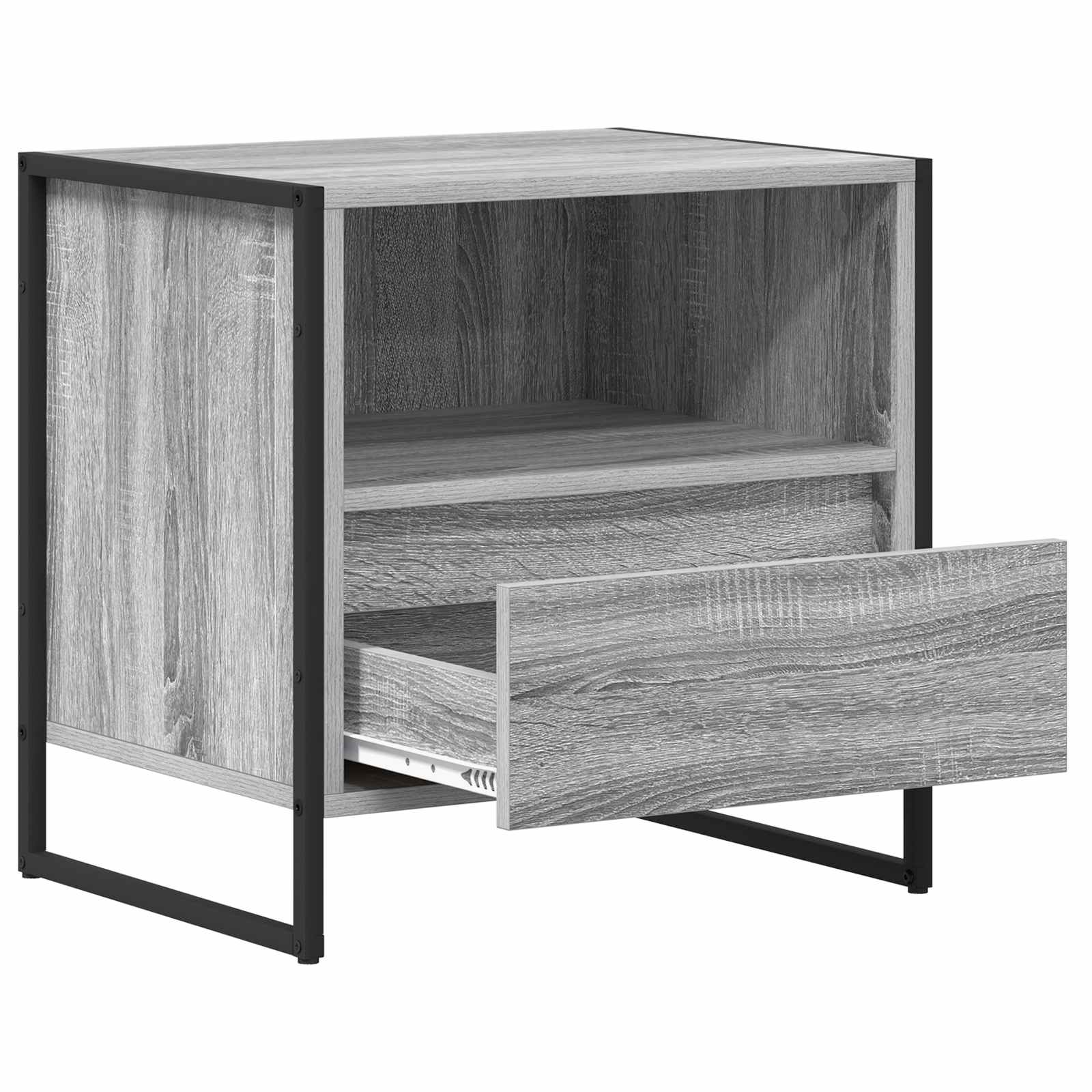 Noptiera cu sertar Gri Sonoma 50 x 39,5 x 50 cm Lemn compozit — imaginea 10
