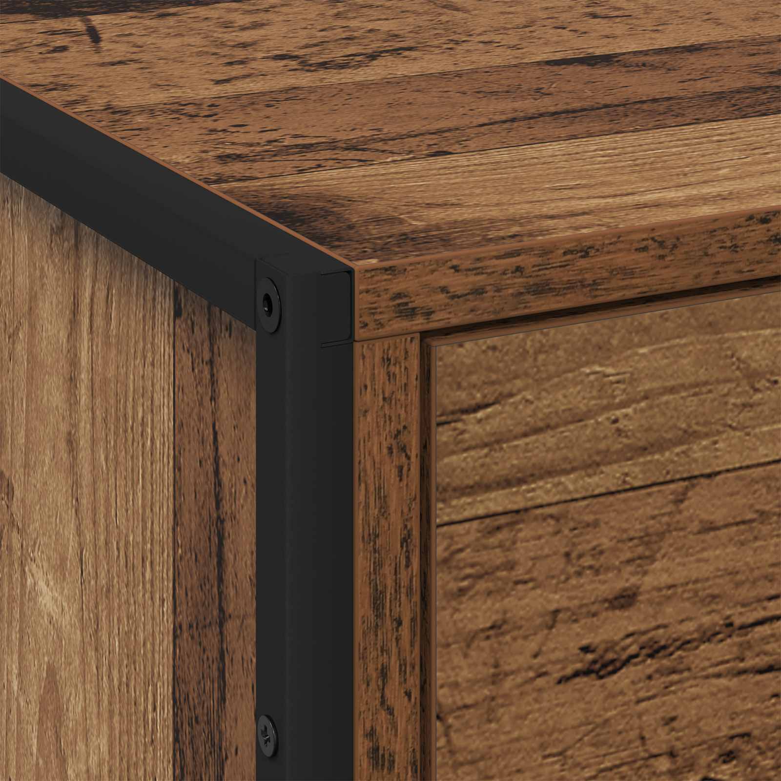 Noptiera 2 pcs Lemn Vechi 50 x 39.5 x 50 cm Lemn compozit — imaginea 9