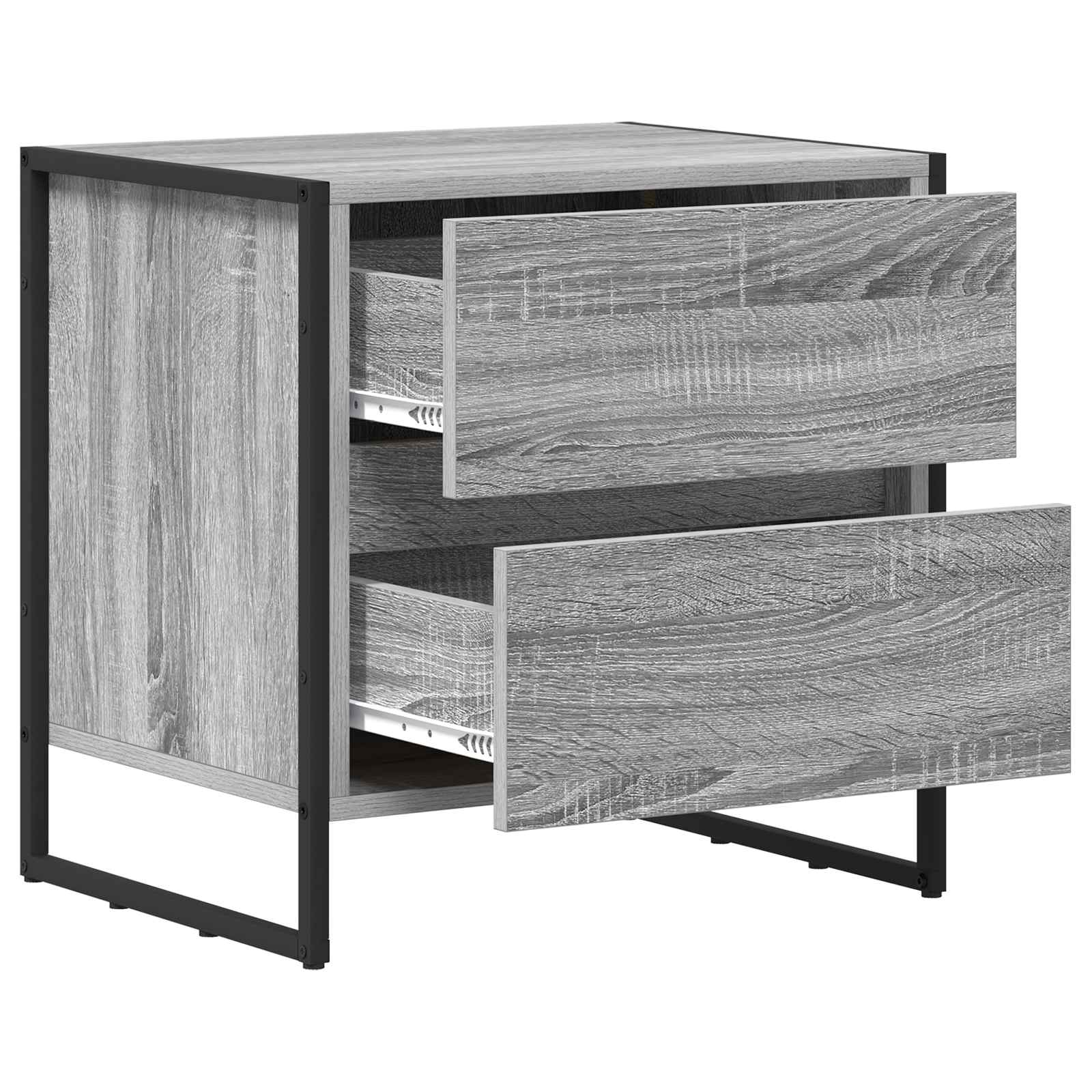 Noptiera 2 pcs Gri Sonoma 50 x 39.5 x 50 cm Lemn compozit — imaginea 11