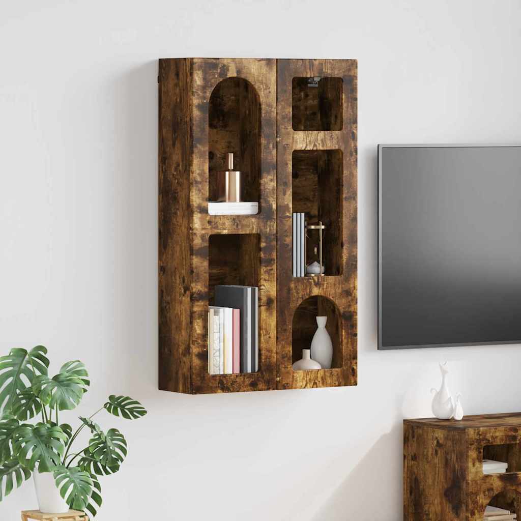 Dulap suspendat Stejar fumuriu 59 x 20 x 100 cm Lemn compozit — imaginea 2