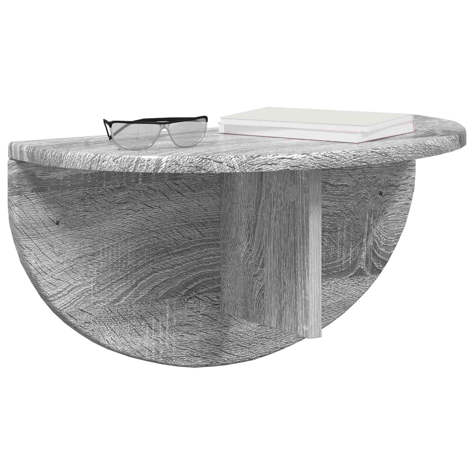 Raft de perete Gri Sonoma 38 x 19 x 19 cm Lemn compozit — imaginea 3