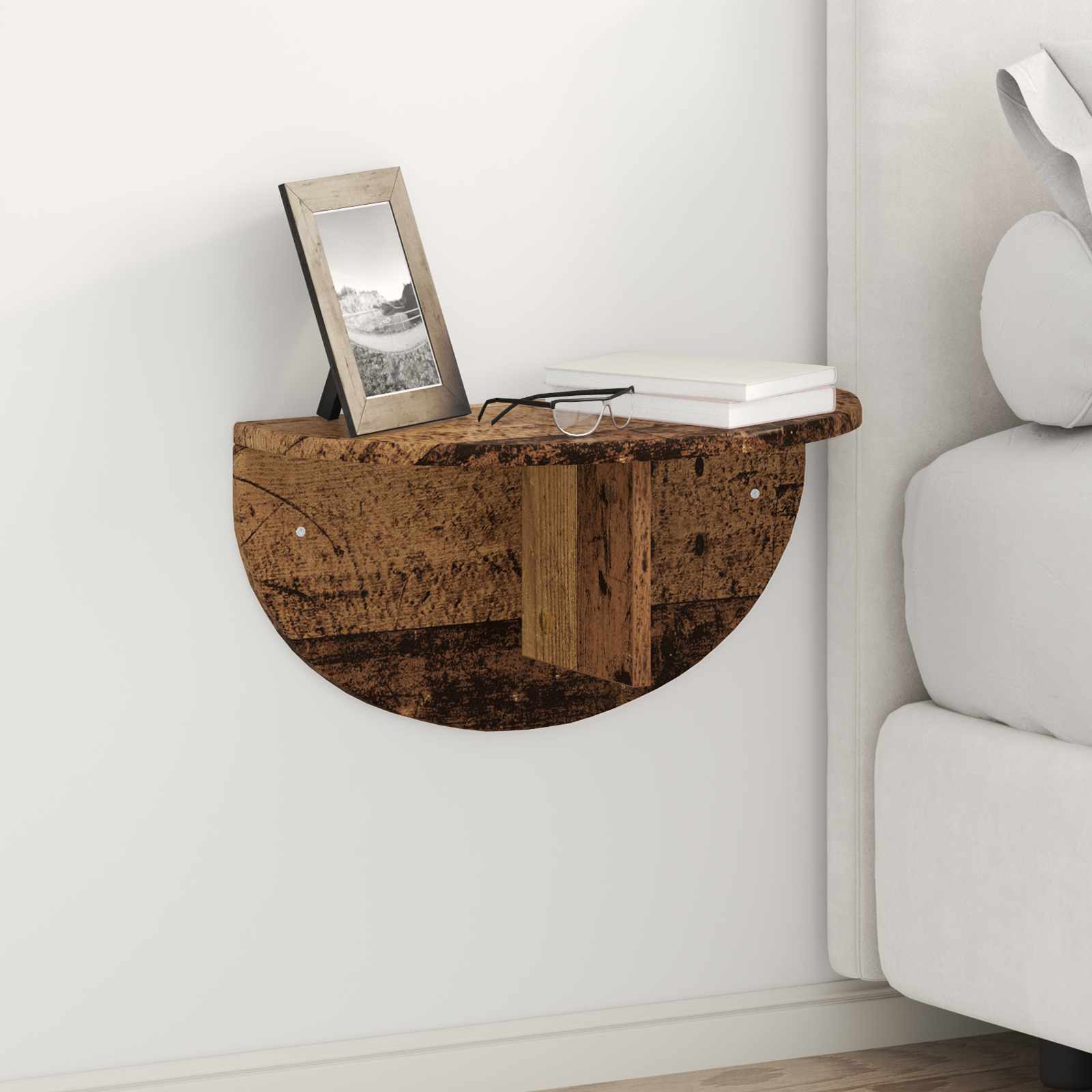 Raft de perete Lemn vechi 38 x 19 x 19 cm Lemn compozit — imaginea 2