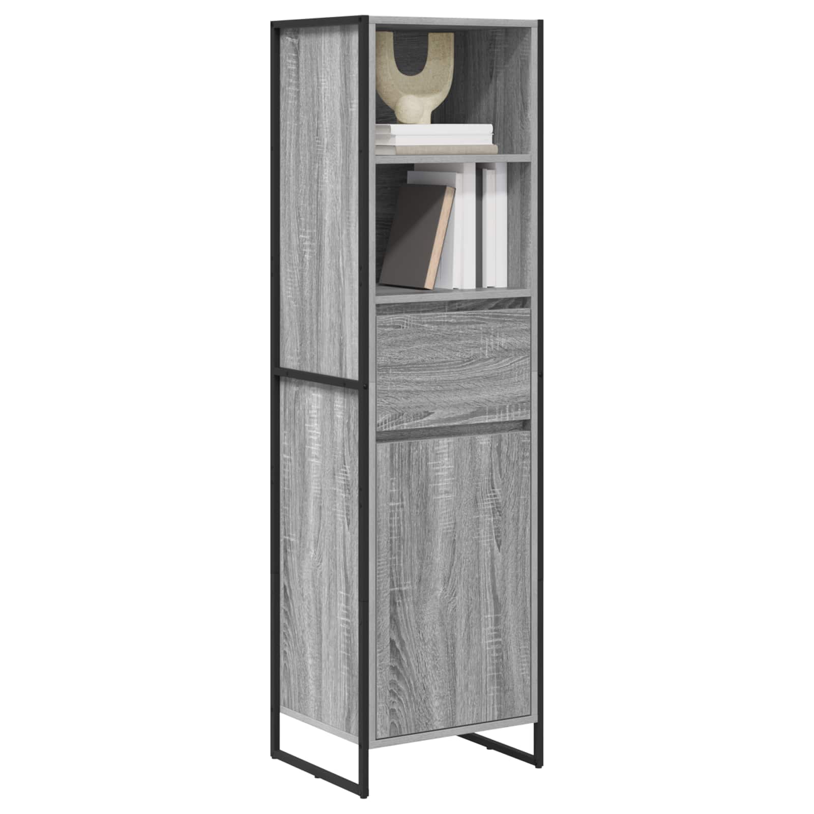 Dulap pentru carti Gri Sonoma 43 x 36 x 150.5 cm Lemn compozit — imaginea 3