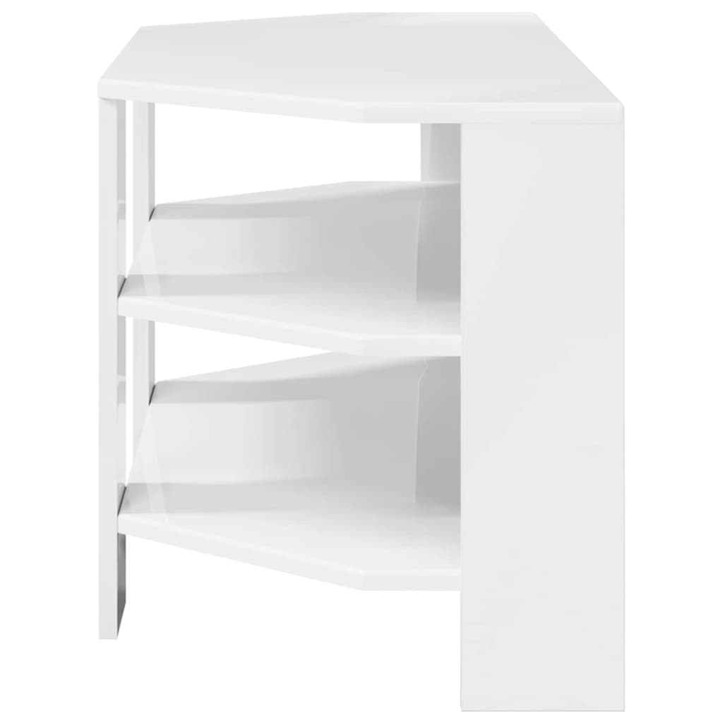 DulapdecoltpentruTV Alb lucios 102x40,5x45cm Lemn compozit — imaginea 7