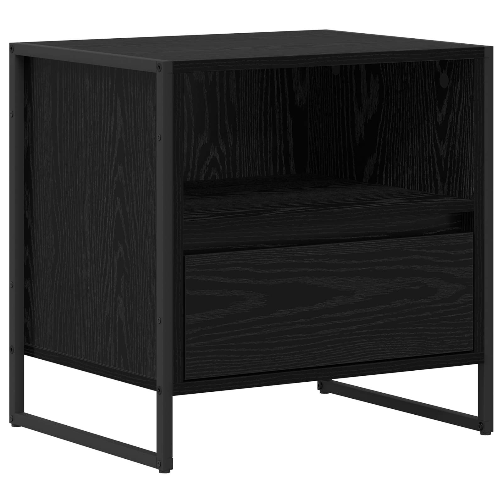 Noptiera 2 pcs Stejar Negru 50 x 39,5 x 50 cm Lemn compozit — imaginea 5