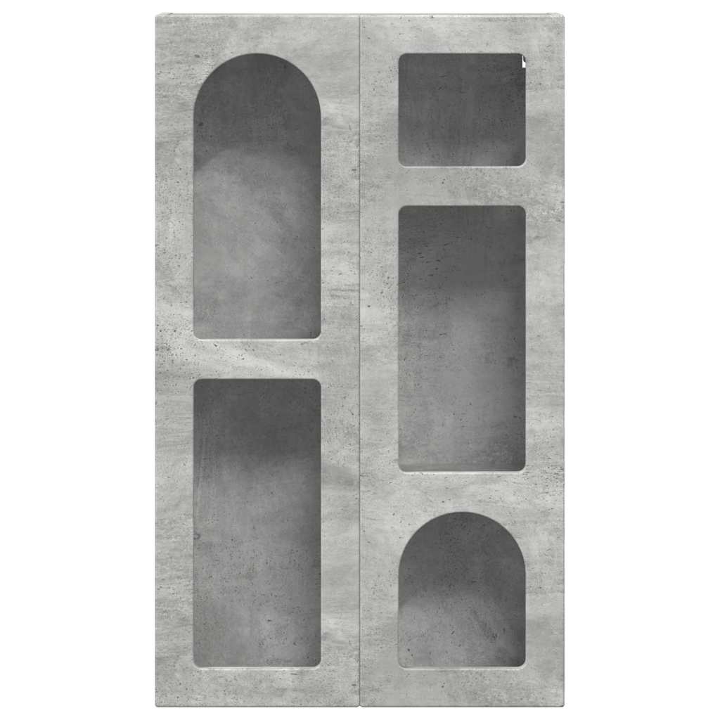Dulap suspendat Gri din beton 59 x 20 x 100 cm Lemn compozit — imaginea 6