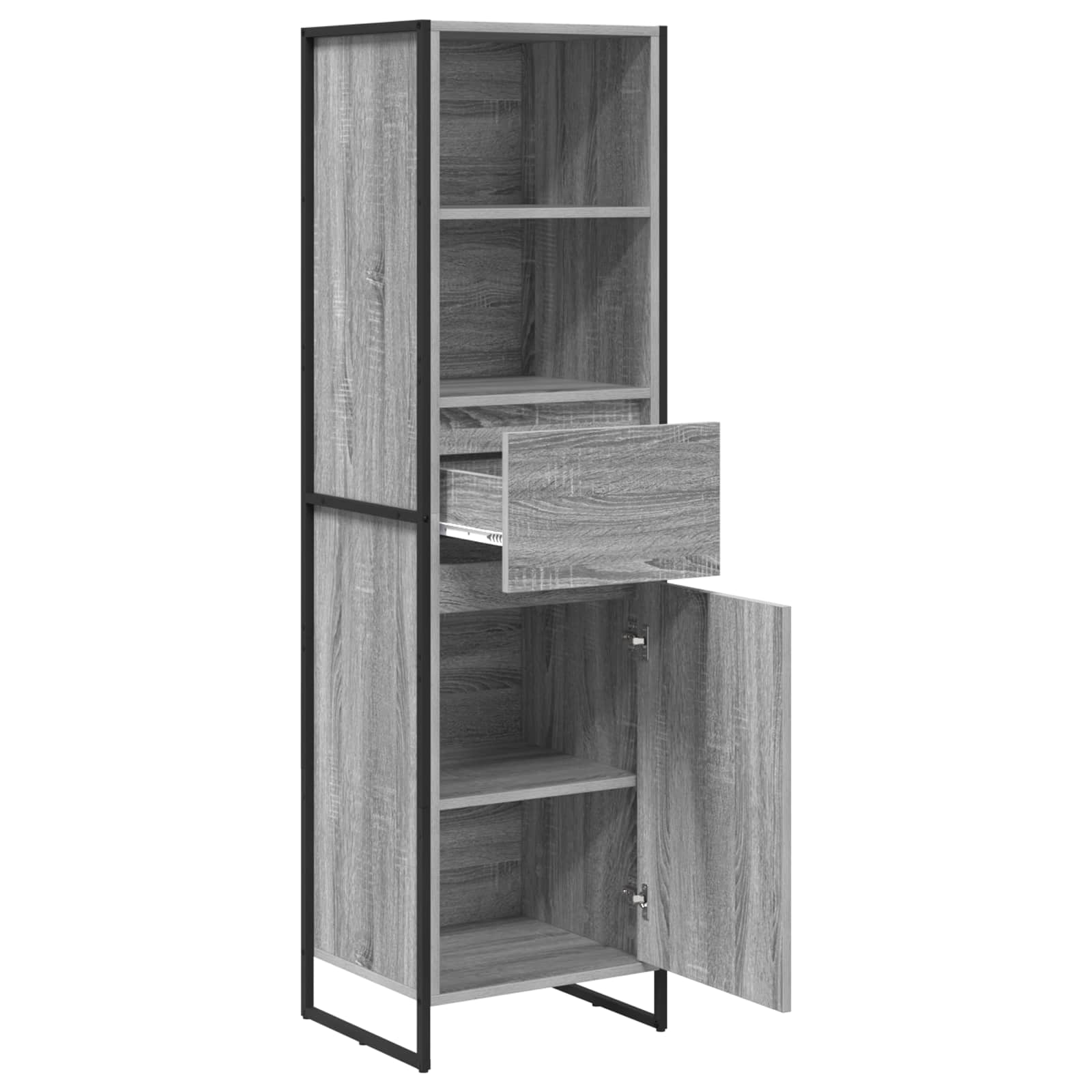 Dulap pentru carti Gri Sonoma 43 x 36 x 150.5 cm Lemn compozit — imaginea 5