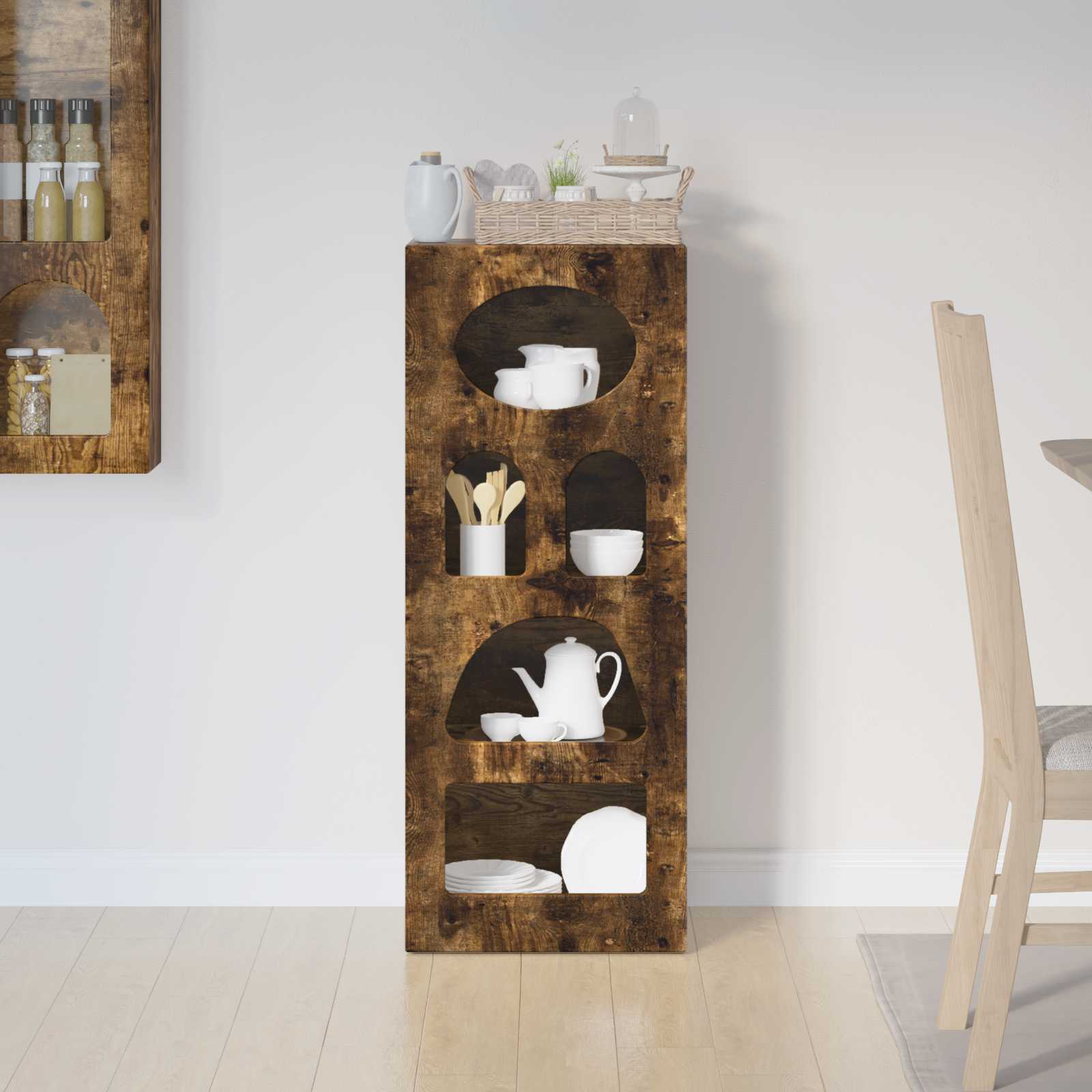 Bufet Stejar fumuriu 40 x 35 x 100,5 cm Lemn compozit — imaginea 4