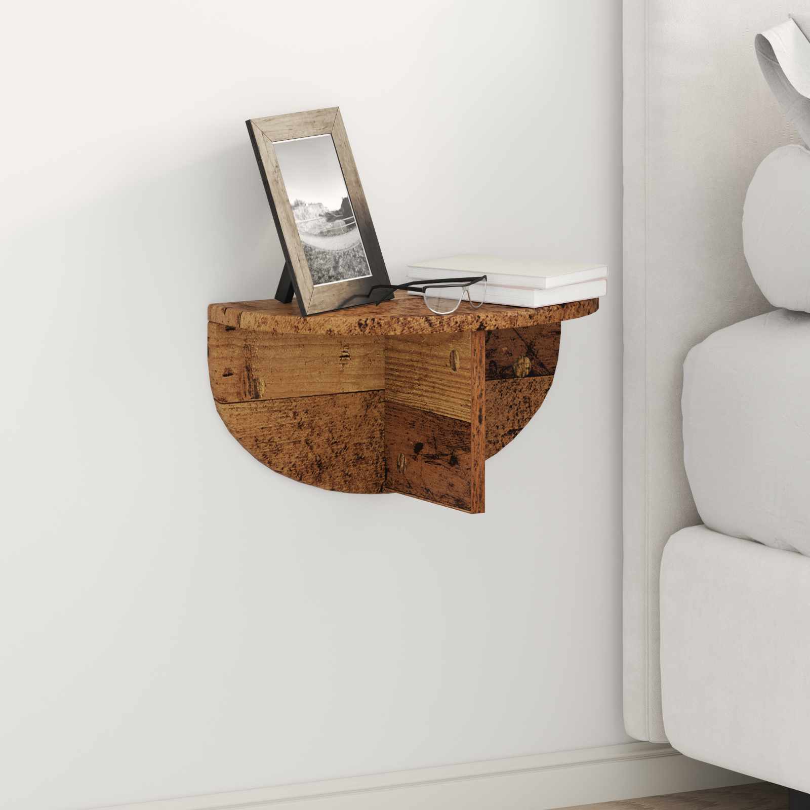 Raft de perete Lemn vechi 38 x 19 x 19 cm Lemn compozit — imaginea 2