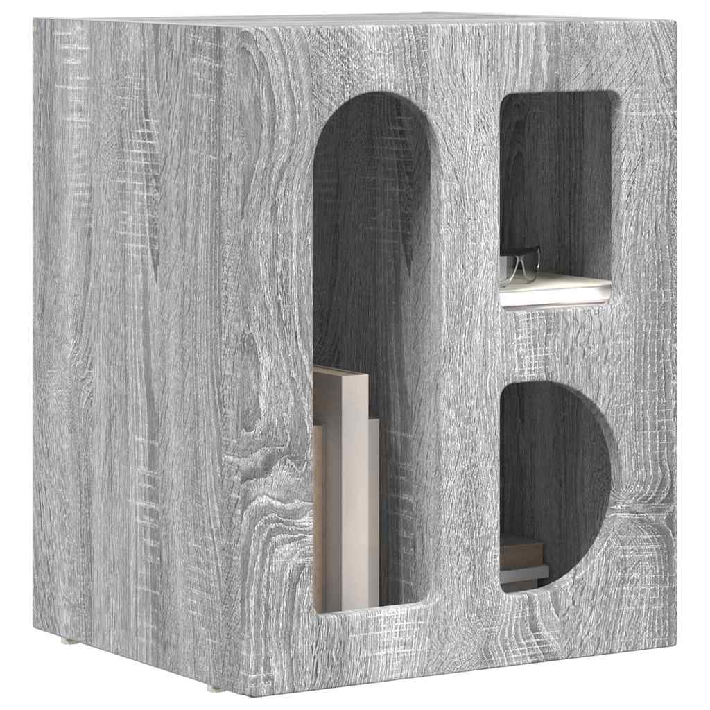 Noptiera 2 pcs Gri Sonoma 40 x 35 x 50 cm Lemn compozit — imaginea 4
