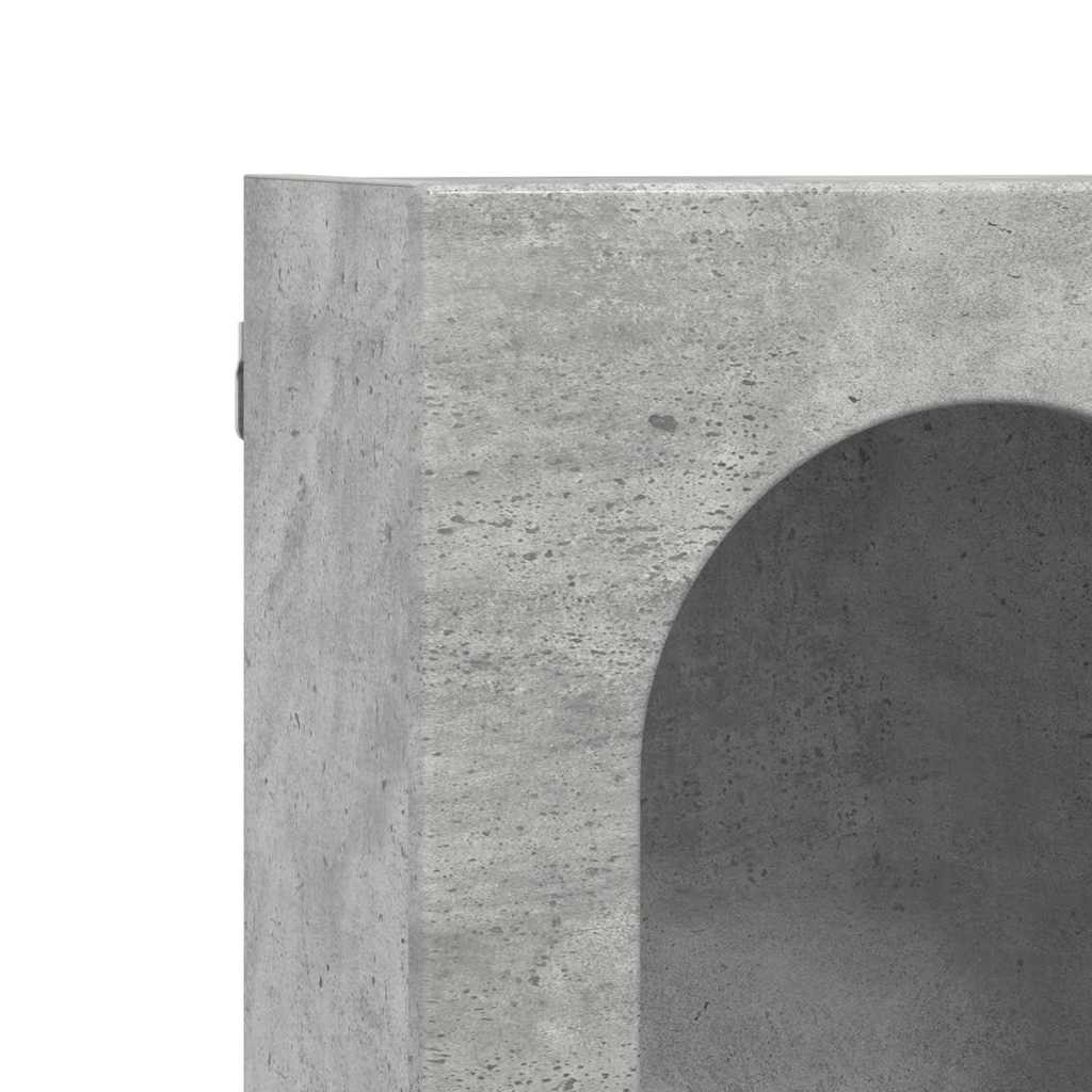 Dulap suspendat Gri din beton 59 x 20 x 100 cm Lemn compozit — imaginea 9