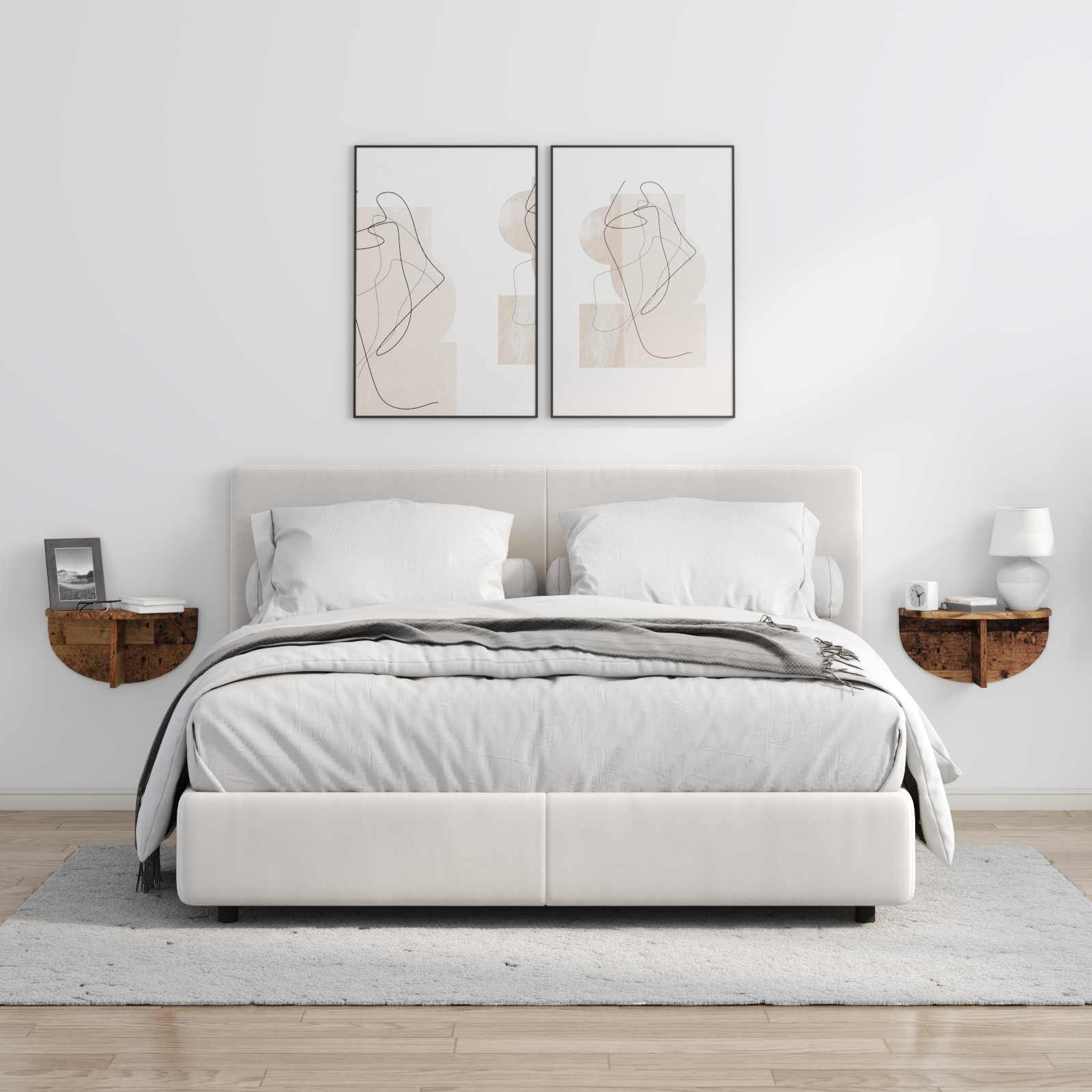 Raft de perete Lemn vechi 38 x 19 x 19 cm Lemn compozit — imaginea 4