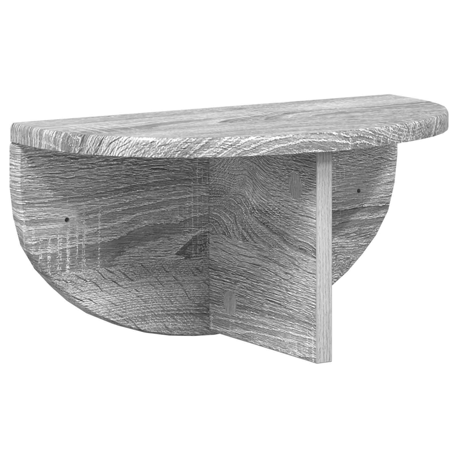 Raft de perete 2 pcs Gri Sonoma 38 x 19 x 19 cm Lemn compozit — imaginea 5