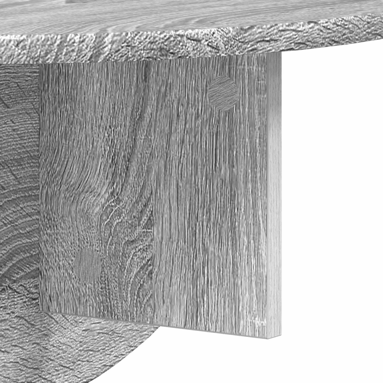 Raft de perete Gri Sonoma 38 x 19 x 19 cm Lemn compozit — imaginea 9