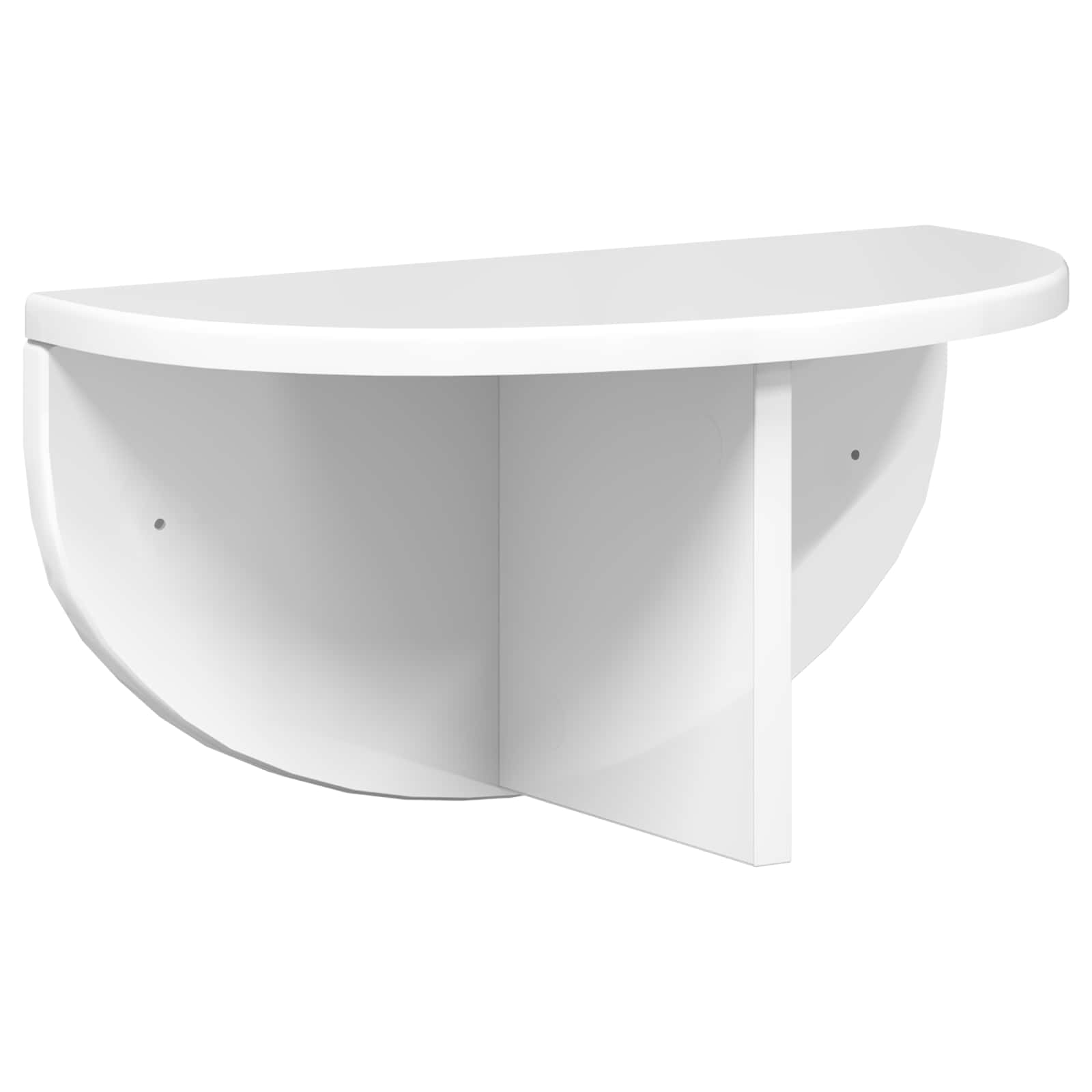 Raft de perete 2 pcs Alb lucios 38 x 19 x 19 cm Lemn compozit — imaginea 5