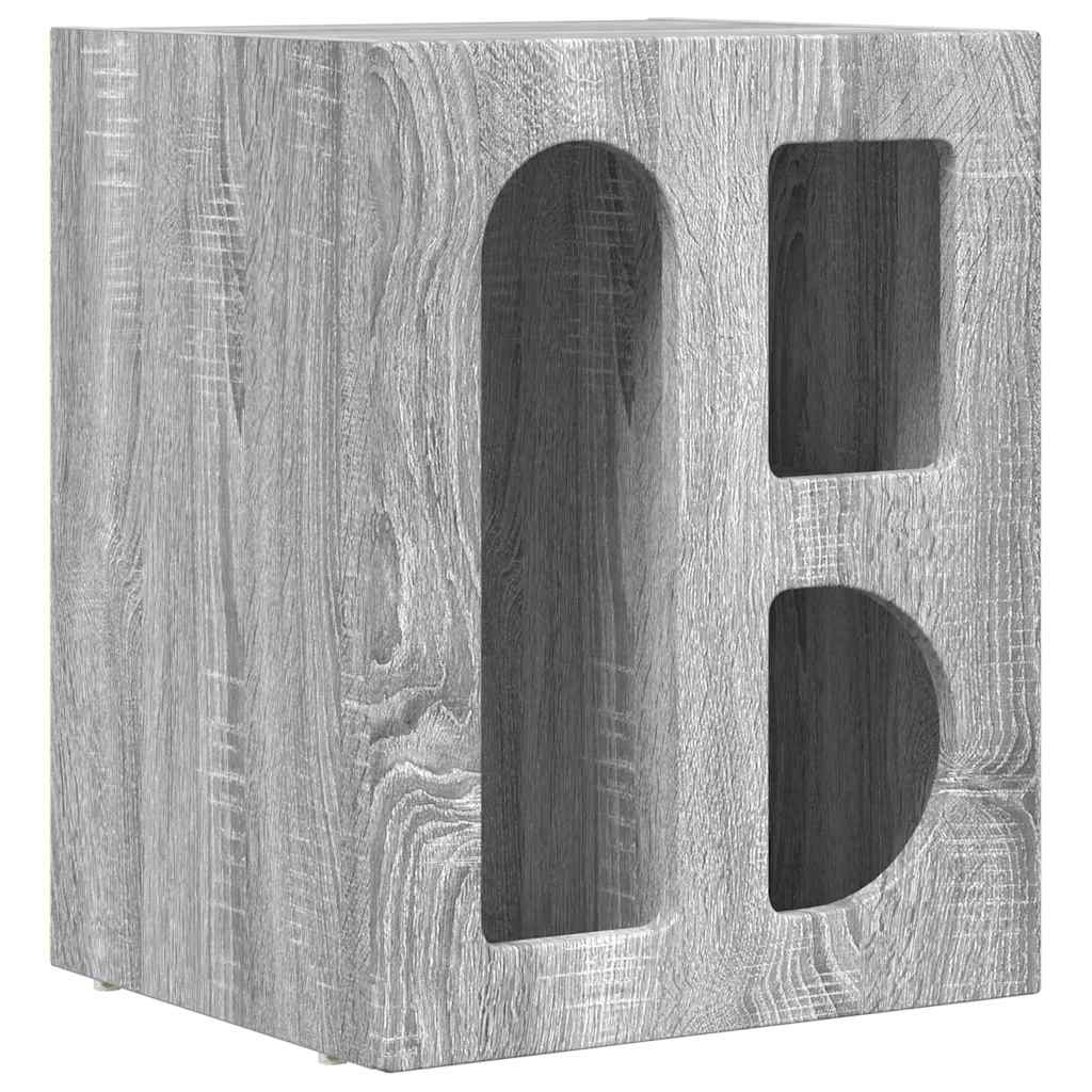 Noptiera 2 pcs Gri Sonoma 40 x 35 x 50 cm Lemn compozit — imaginea 6