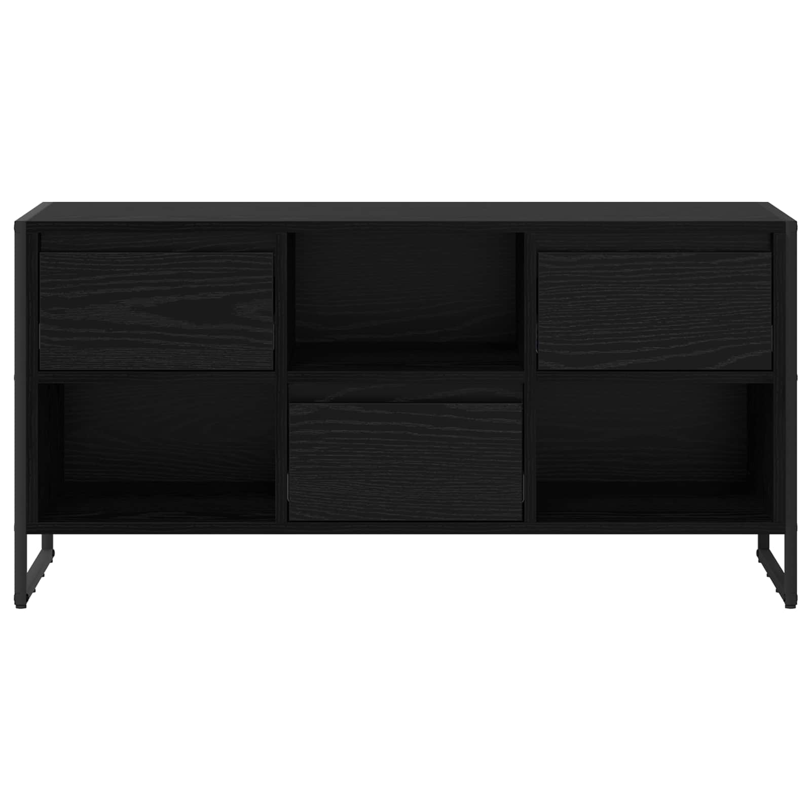 Cabinet TV Stejar Negru 100 x 36 x 49,5 cm Lemn compozit — imaginea 6