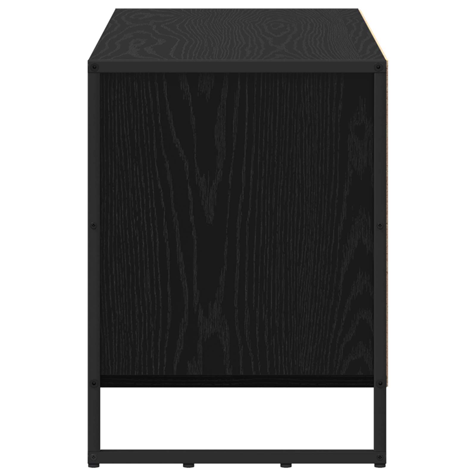 Cabinet TV Stejar Negru 100 x 36 x 49,5 cm Lemn compozit — imaginea 7