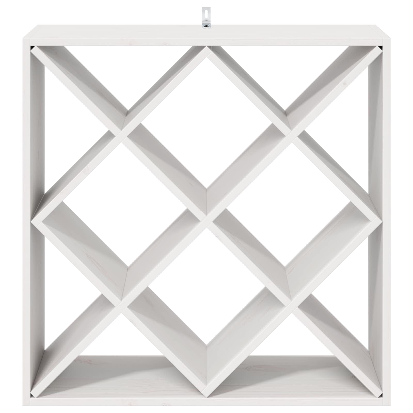 Raft pentru vin 2 pcs Alb 62 x 25 x 62 cm Lemn de pin masiv — imaginea 6