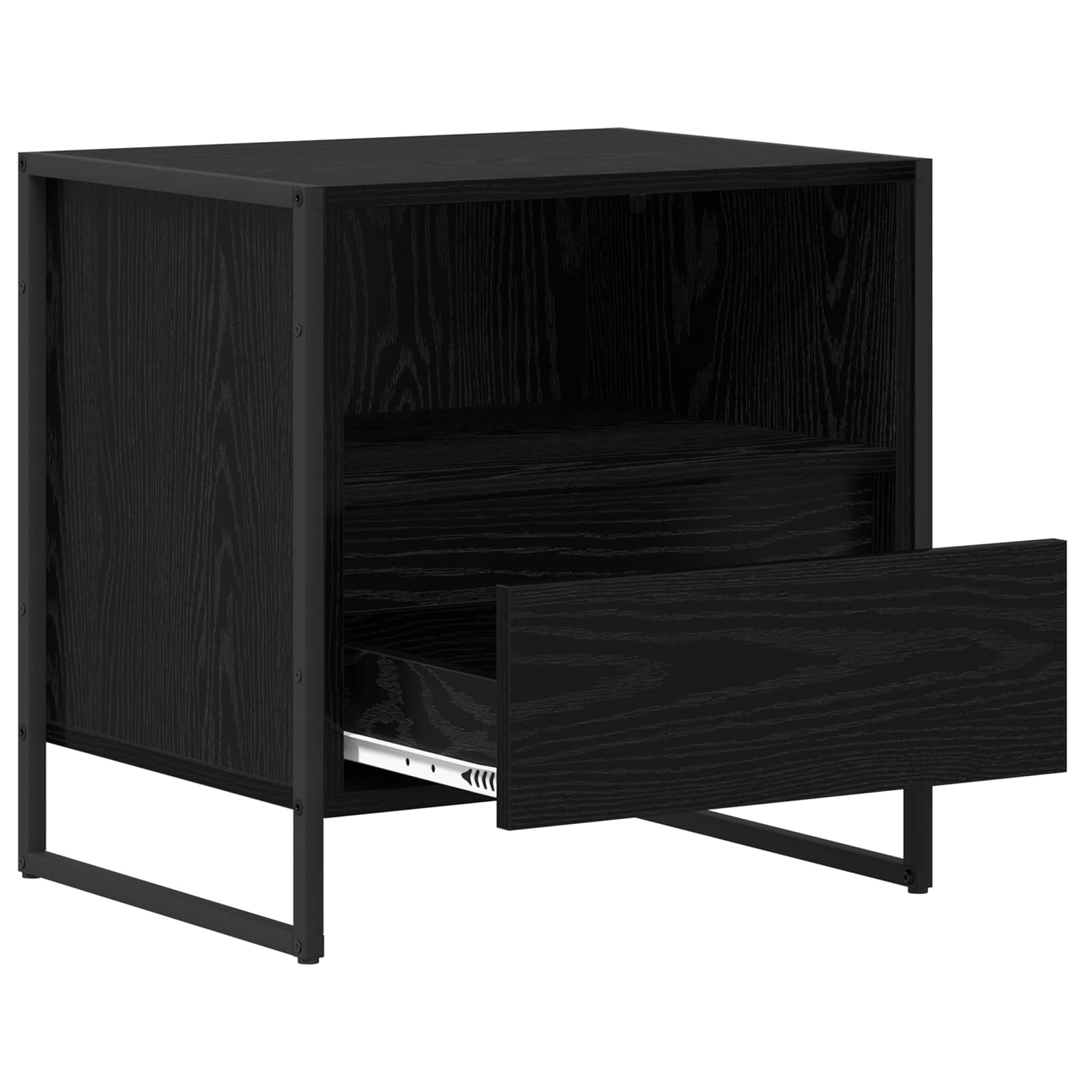 Noptiera 2 pcs Stejar Negru 50 x 39,5 x 50 cm Lemn compozit — imaginea 11