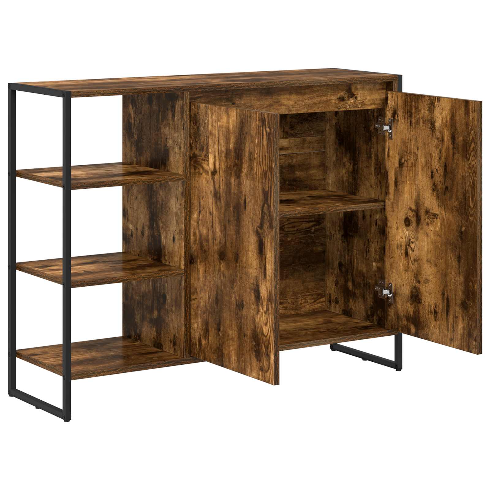 Dulap lateral Stejar fumuriu 96.5 x 30 x 75 cm Lemn compozit — imaginea 5
