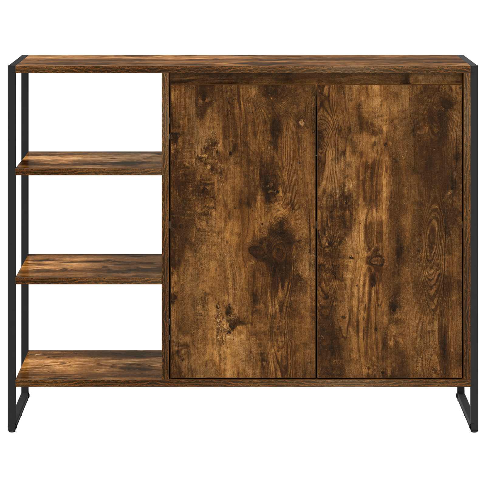 Dulap lateral Stejar fumuriu 96.5 x 30 x 75 cm Lemn compozit — imaginea 6