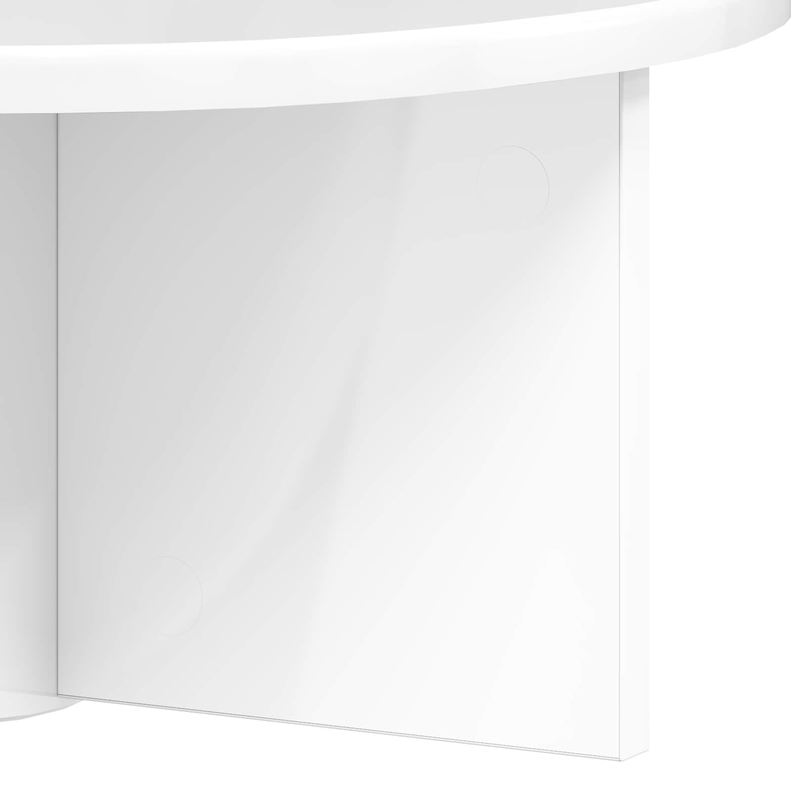 Raft de perete 2 pcs Alb lucios 38 x 19 x 19 cm Lemn compozit — imaginea 10