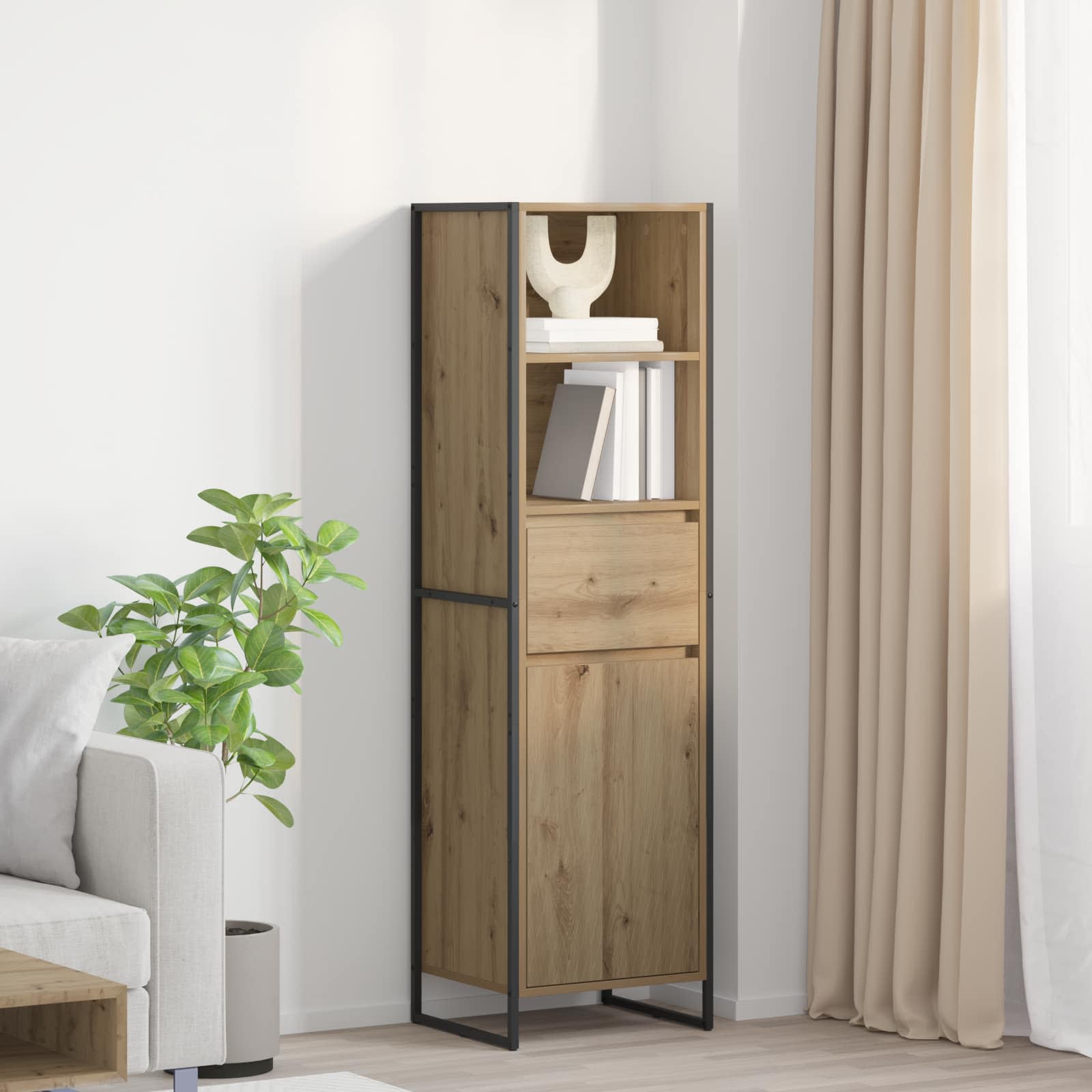 Dulap pentru carti Stejar artizanal 43 x 36 x 150.5 cm — imaginea 2