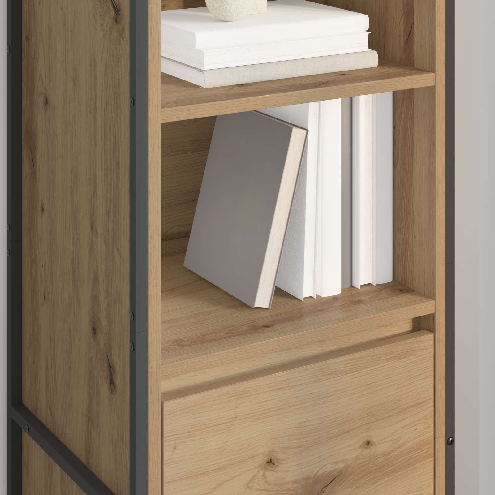 Dulap pentru carti Stejar artizanal 43 x 36 x 150.5 cm — imaginea 4