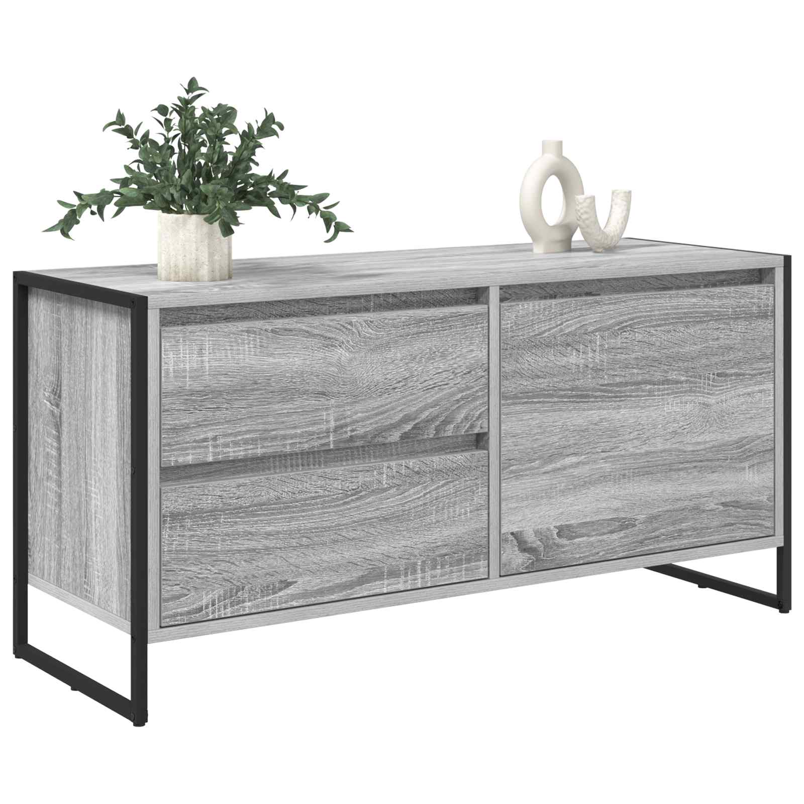 Cabinet TV Gri Sonoma 100 x 36 x 49.5 cm Lemn compozit — imaginea 3