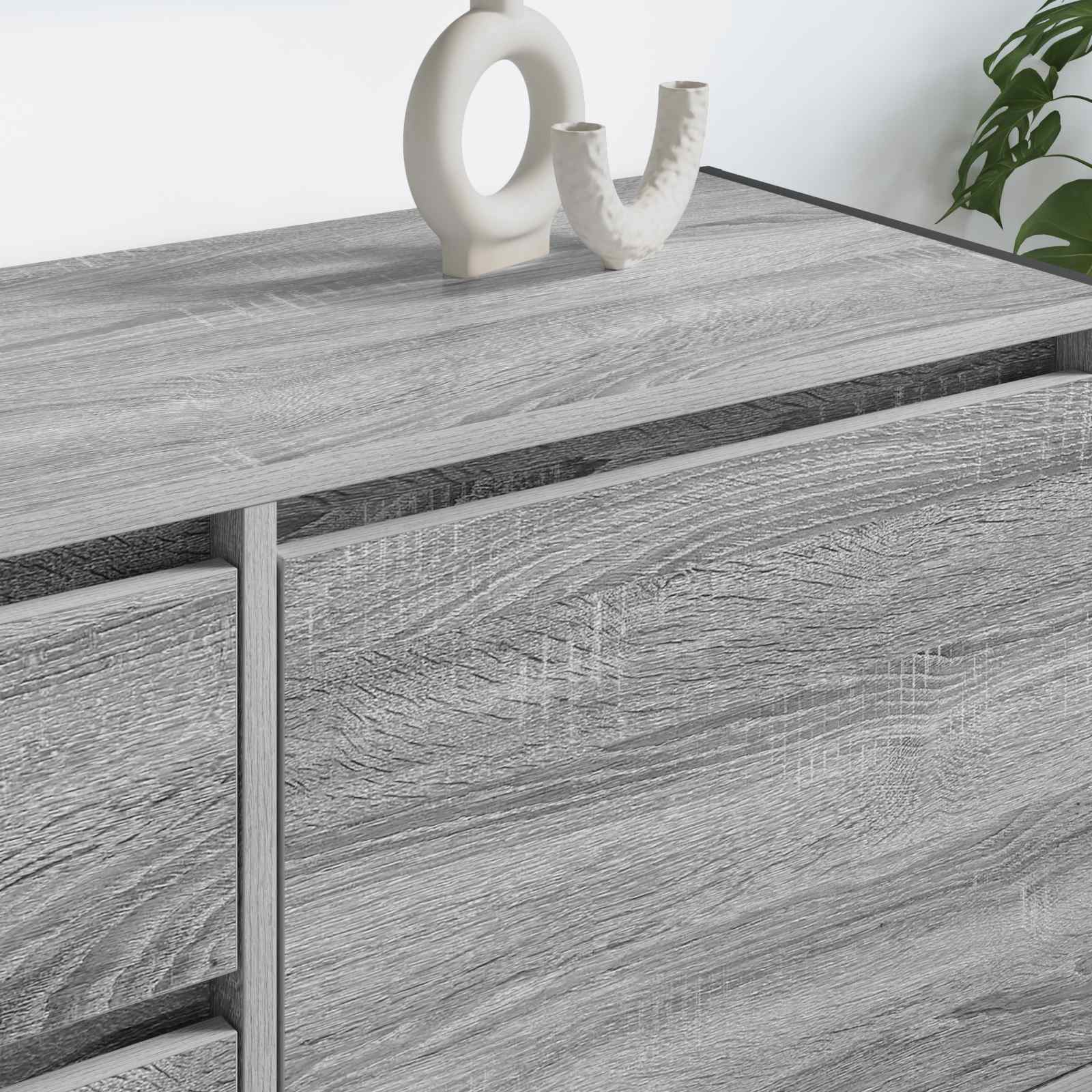 Cabinet TV Gri Sonoma 100 x 36 x 49.5 cm Lemn compozit — imaginea 4