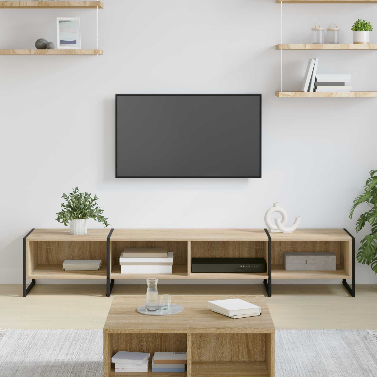 Cabinet TV Sonoma 170.5 x 36 x 30.5 cm Lemn compozit — imaginea 2