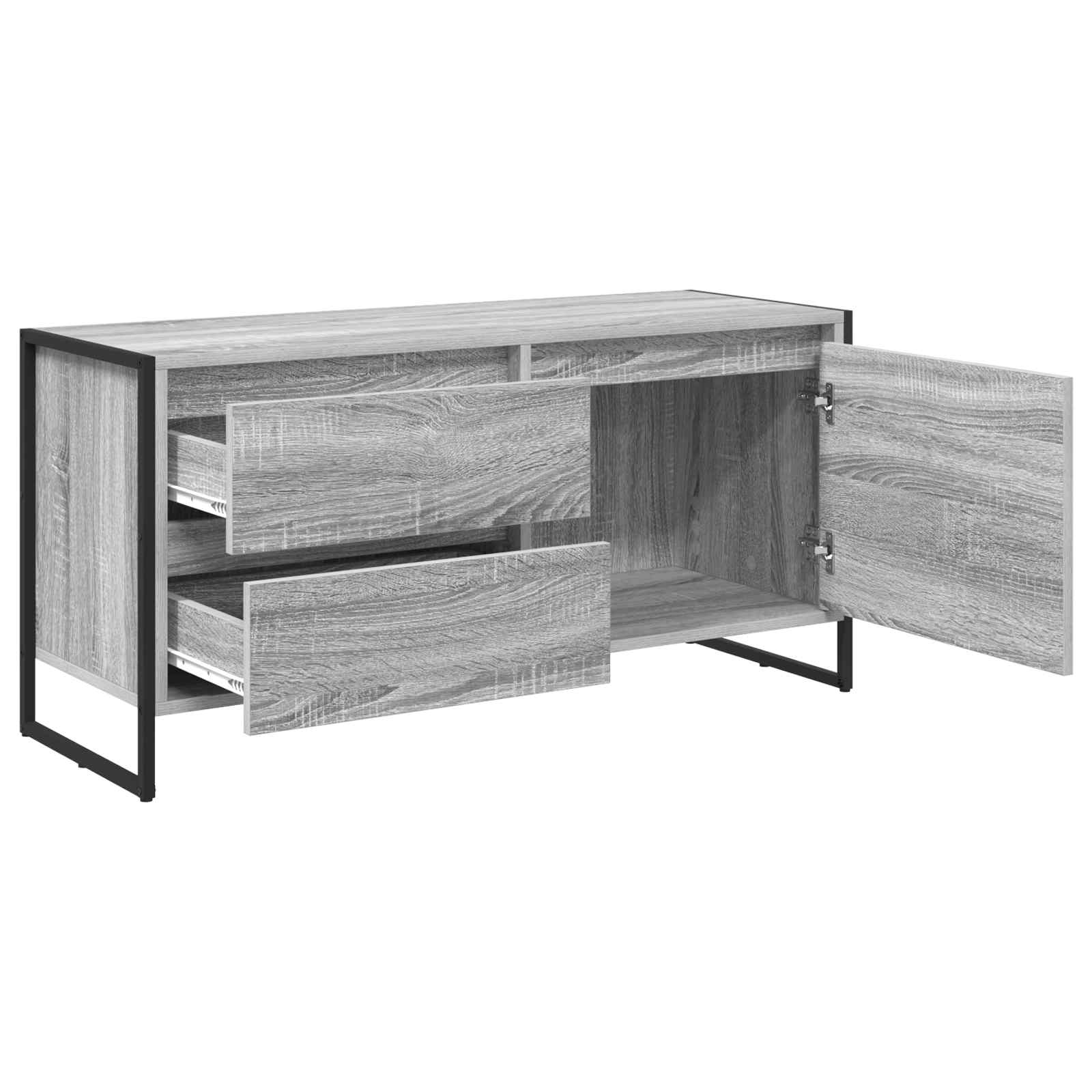 Cabinet TV Gri Sonoma 100 x 36 x 49.5 cm Lemn compozit — imaginea 5