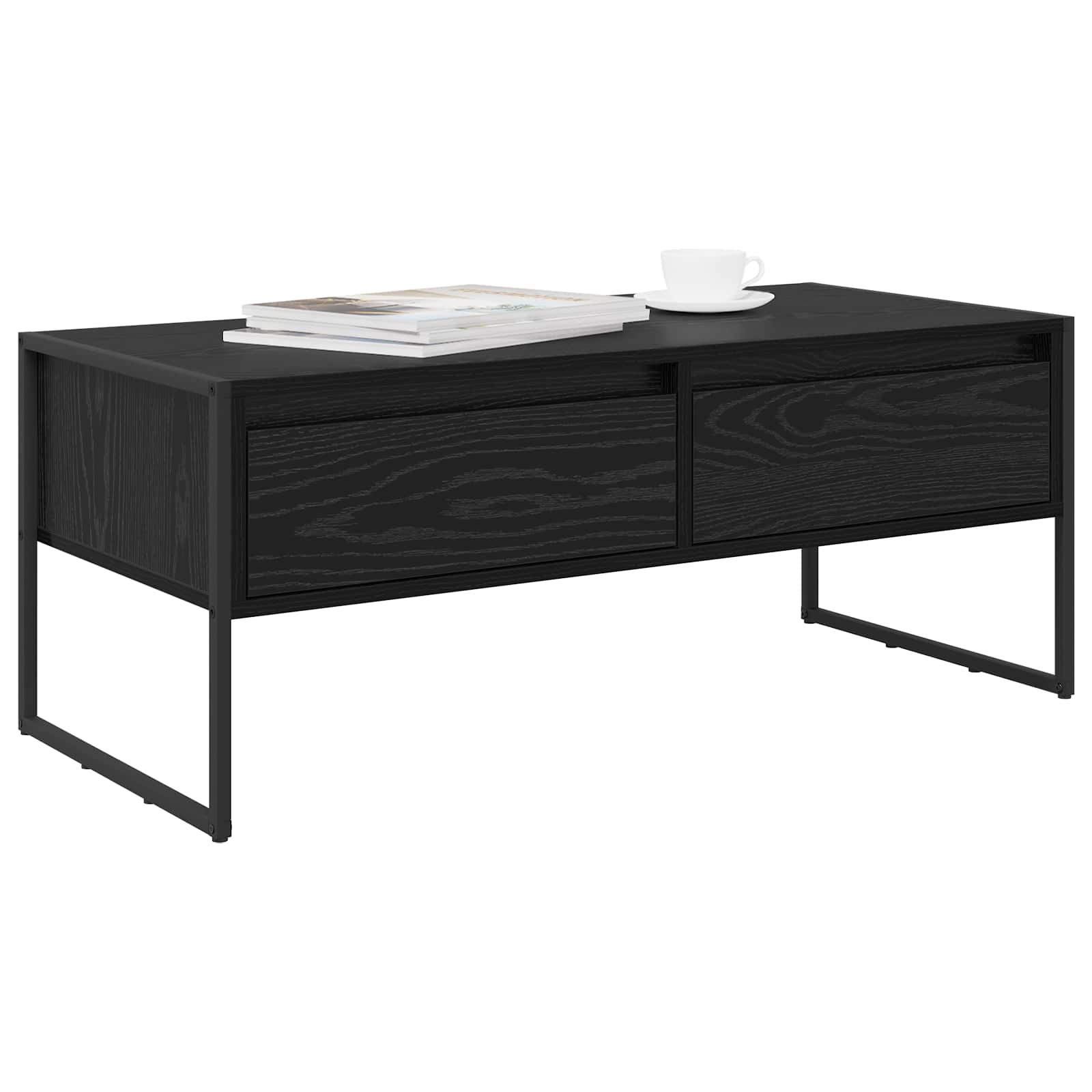 Masa de cafea Stejar Negru 100 x 46 x 40 cm Lemn compozit — imaginea 3
