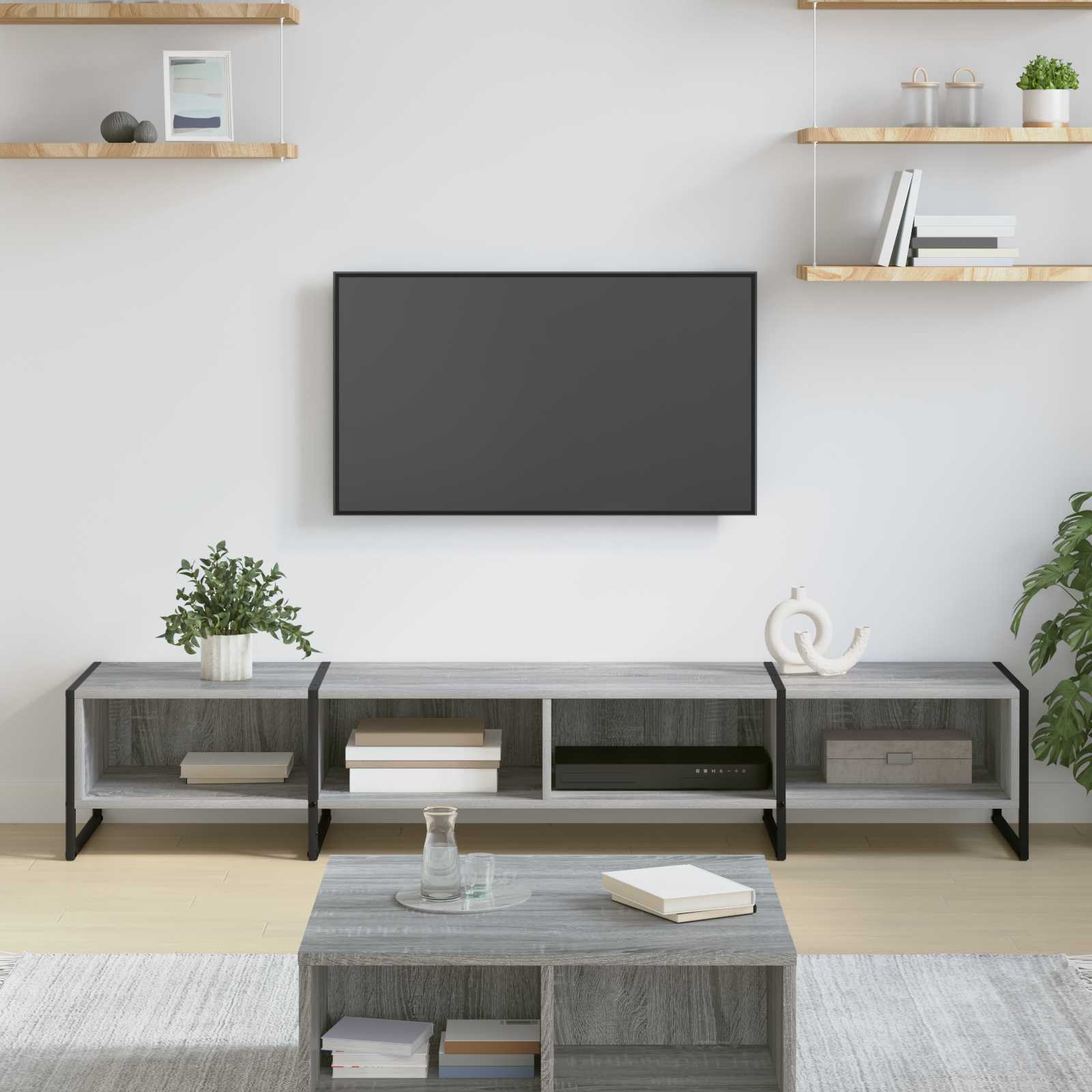 Cabinet TV Gri Sonoma 170.5 x 36 x 30.5 cm Lemn compozit — imaginea 2