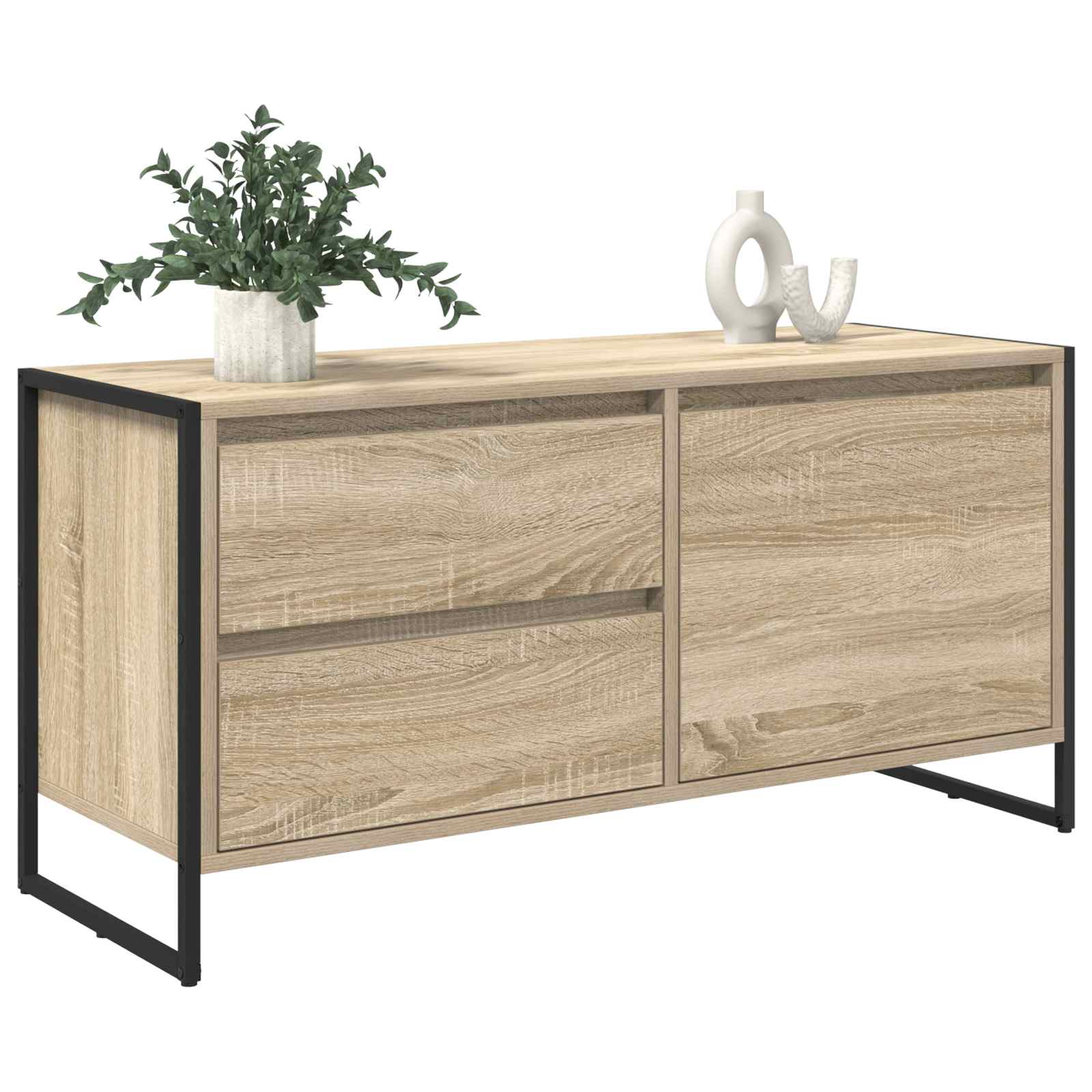 Cabinet TV cu sertar Sonoma 100 x 36 x 49.5 cm Lemn compozit — imaginea 3