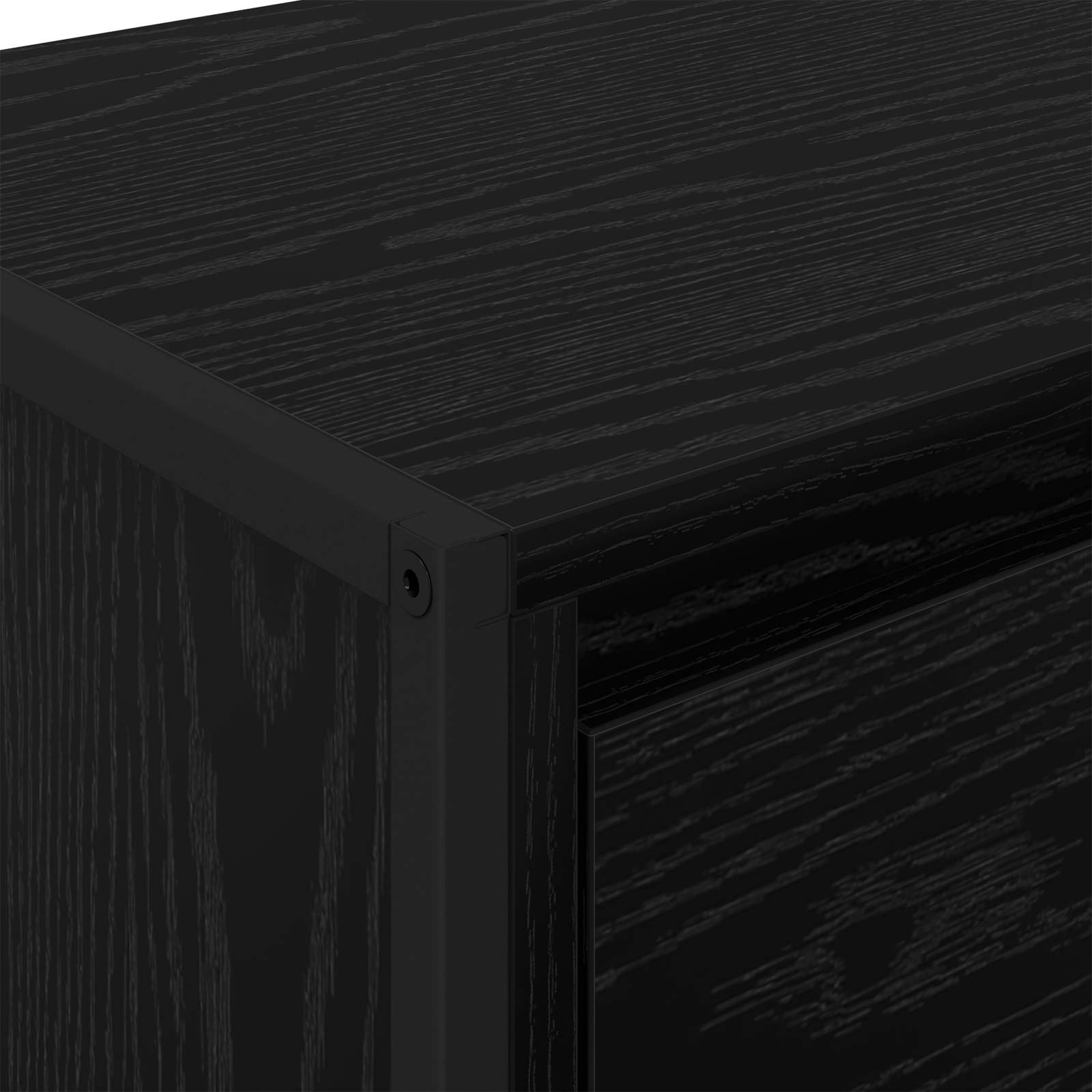 Bufet cu sertar Stejar Negru 81 x 36 x 150.5 cm Lemn compozit — imaginea 9