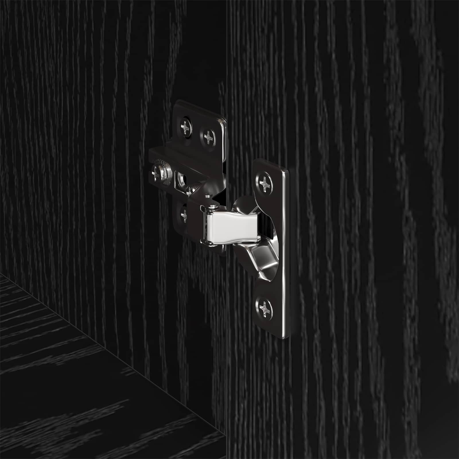 Bufet cu sertar Stejar Negru 81 x 36 x 150.5 cm Lemn compozit — imaginea 11