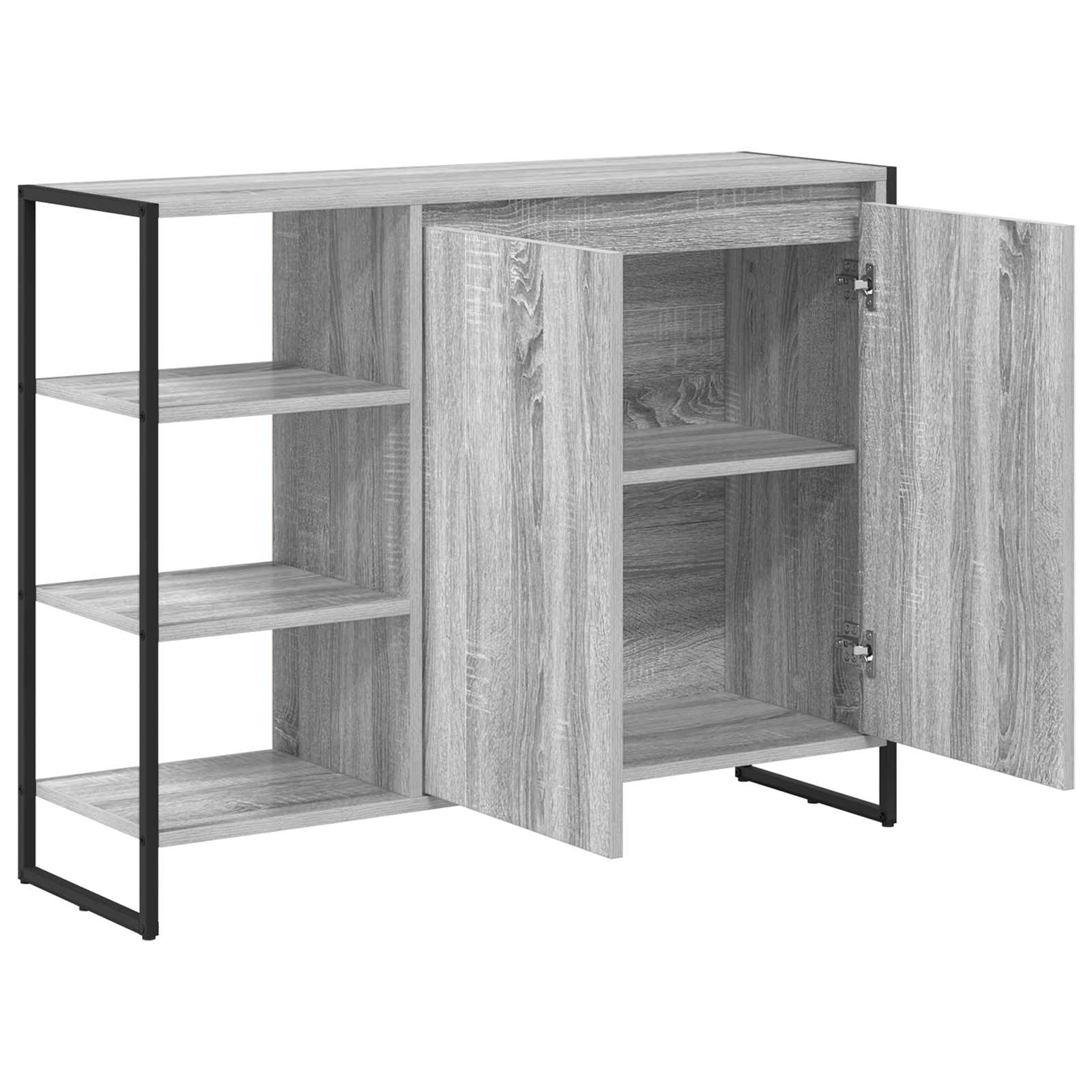 Dulap lateral Gri Sonoma 96.5 x 30 x 75 cm Lemn compozit — imaginea 5