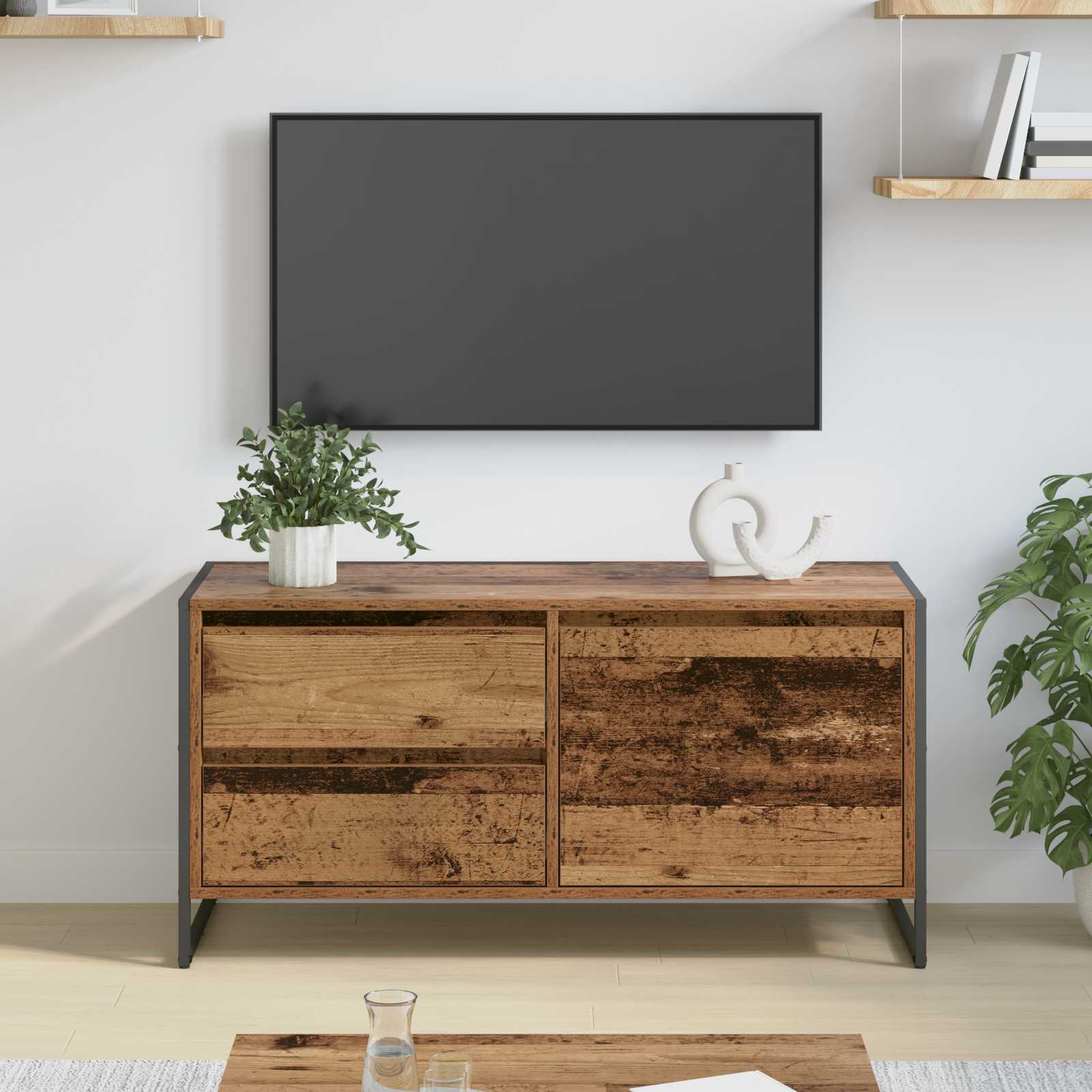 Cabinet TV Lemn Vechi 100 x 36 x 49.5 cm Lemn compozit — imaginea 2