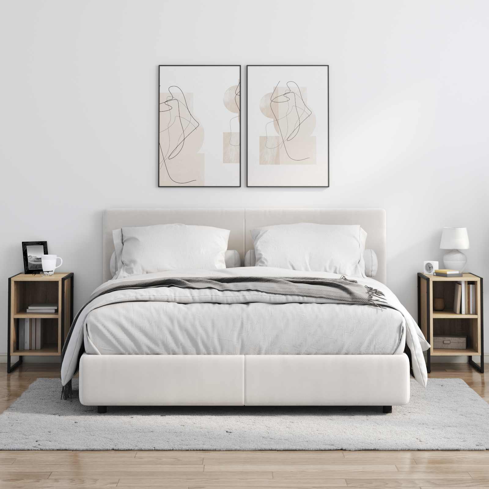 Noptiera Sonoma 39.5 x 30 x 50 cm Lemn compozit — imaginea 4