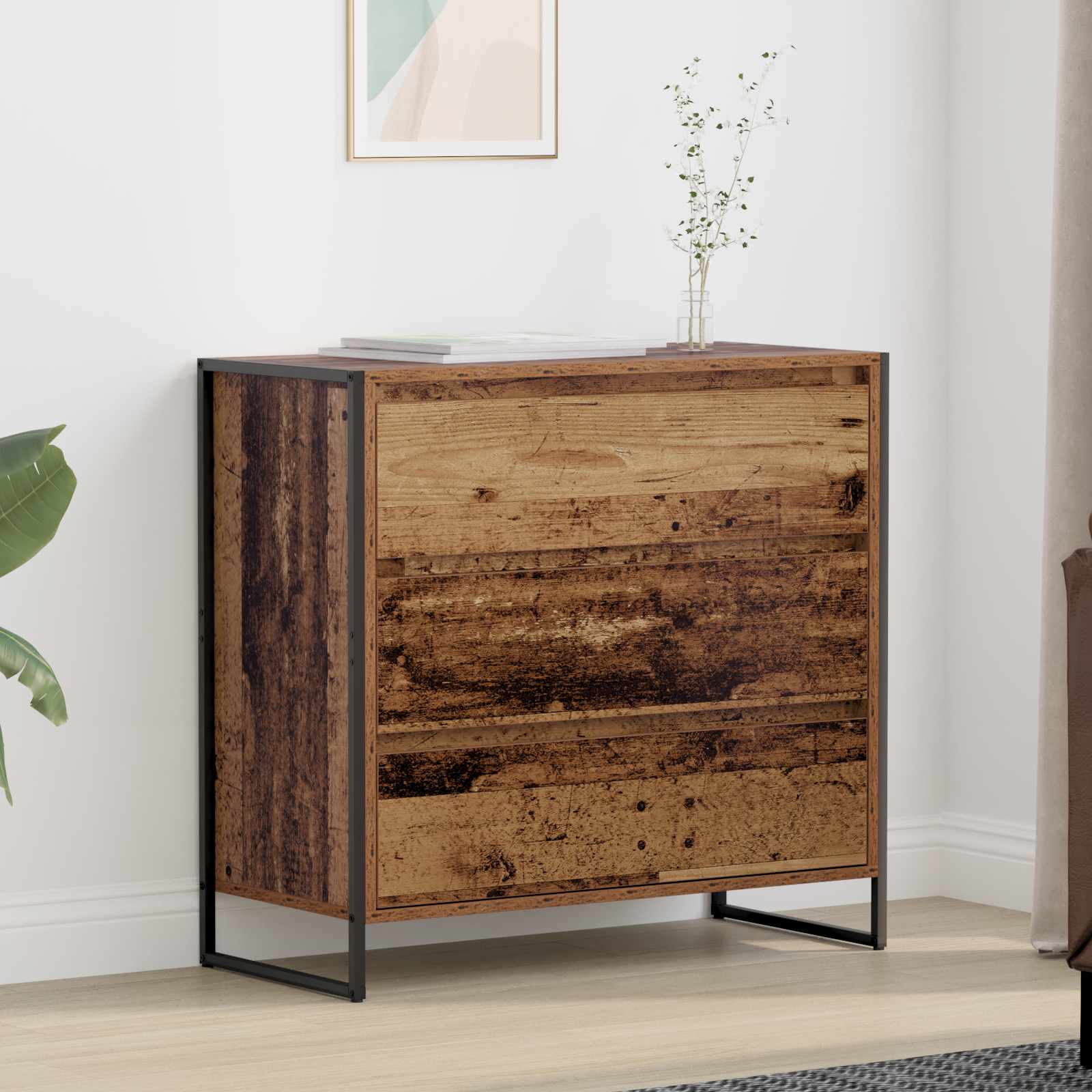 Bufet cu sertar Lemn Vechi 79 x 36 x 75.5 cm Lemn compozit — imaginea 2