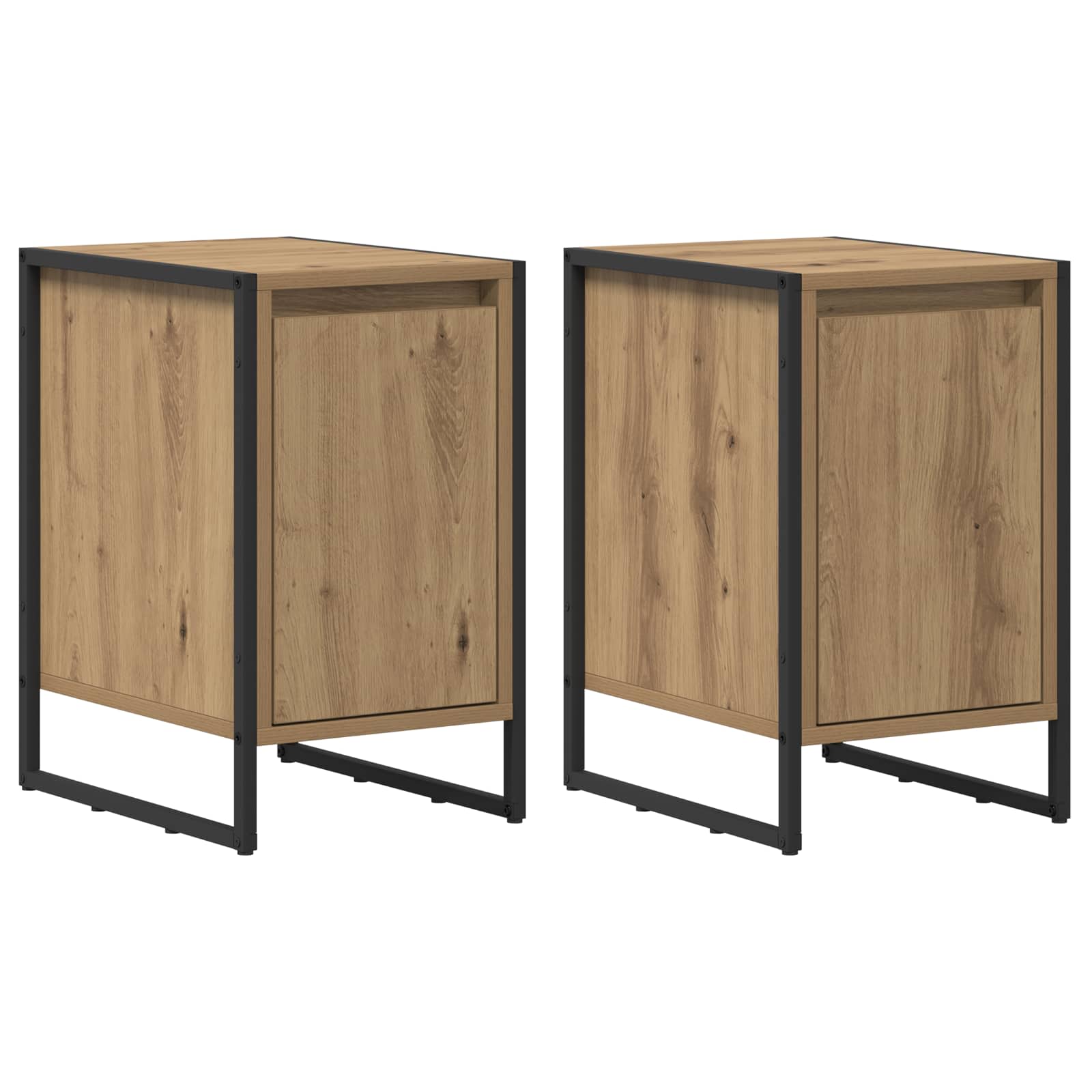 Noptiera 2 pcs Stejar artizanal 39,5 x 30 x 50 cm Lemn compozit